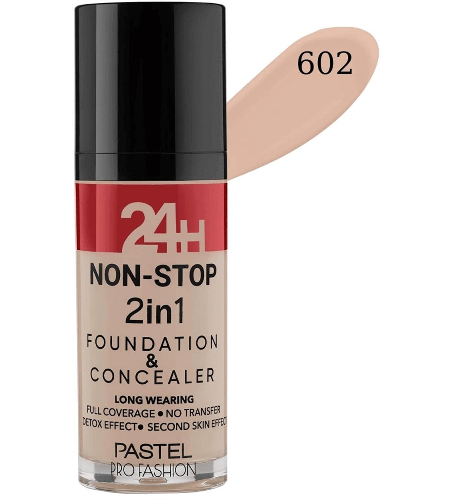 Pastel 24h 2in1 Foundation and Concealer 602 Light Porcelain
