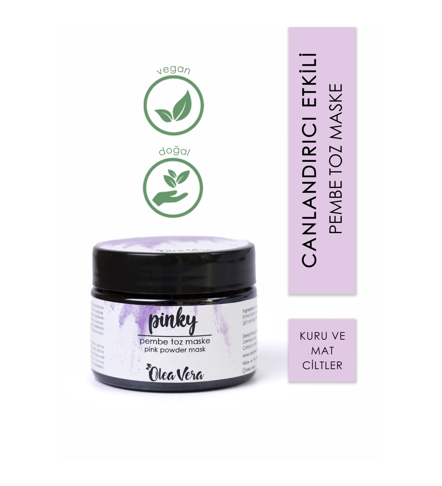 Olea Vera Pinky Pink Powder Mask Natural Clay Mask Dry & Sensitive Skin - Buy Online on GoSupps.com
