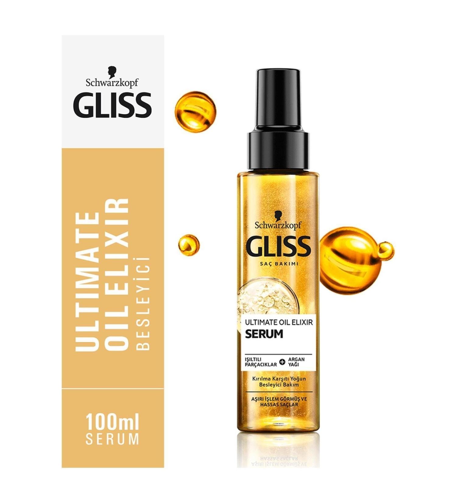 Gliss Schwarzkopf Gliss Ultimate Oil Elixir Nourishing Care Serum 100 Ml - Buy Online on GoSupps.com