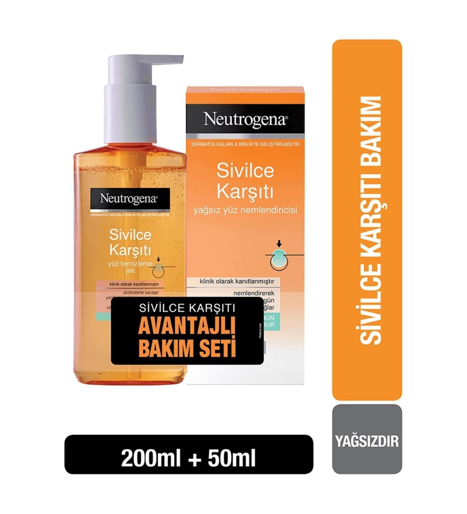 Neutrogena Anti-Acne Cleansing Gel 200 Ml And Cream 50 Ml Set