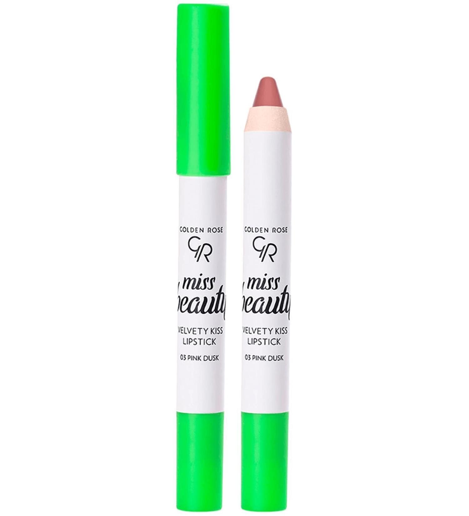 Golden Rose Miss Beauty Velvety Kiss Pencil Lipstick Pink Dusk No: 03 Category: Lipstick