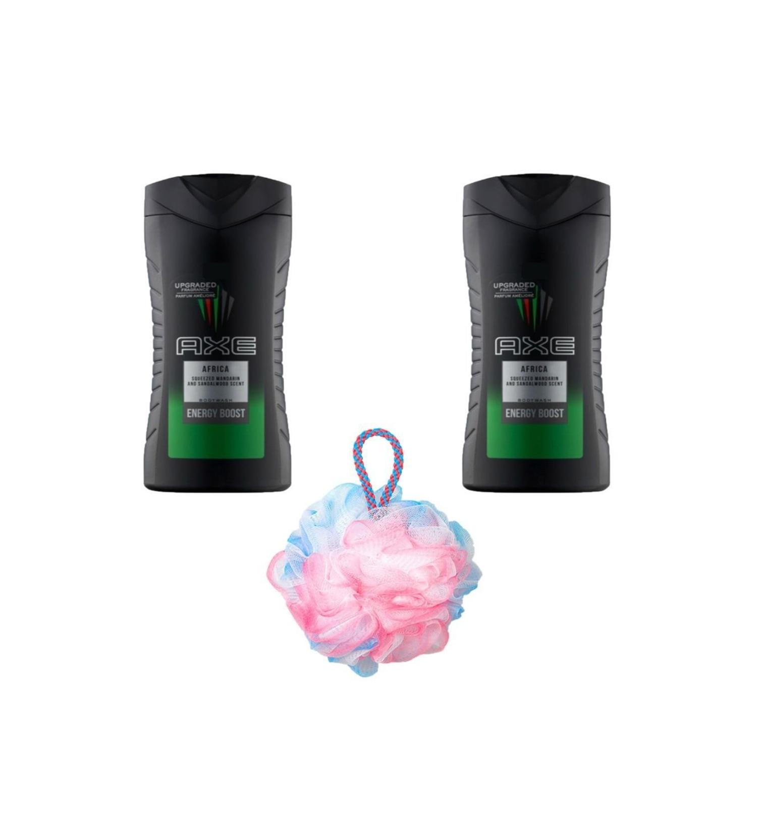 Ax Africa Shower Gel 250ml Set of 2 Bath Washcloth Set of 3