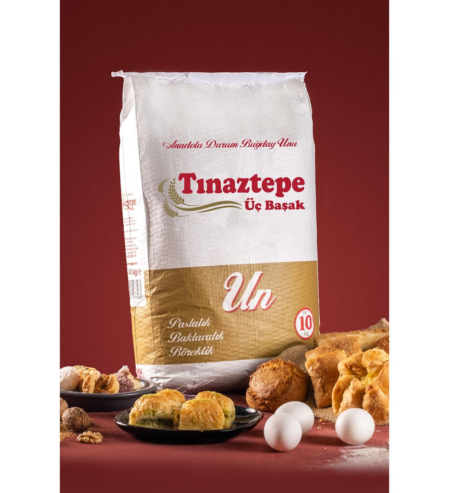 TINAZTEPE FLOUR ba ak Yellow Wheat Flour 10 Kg (For Pastry and Pastry)