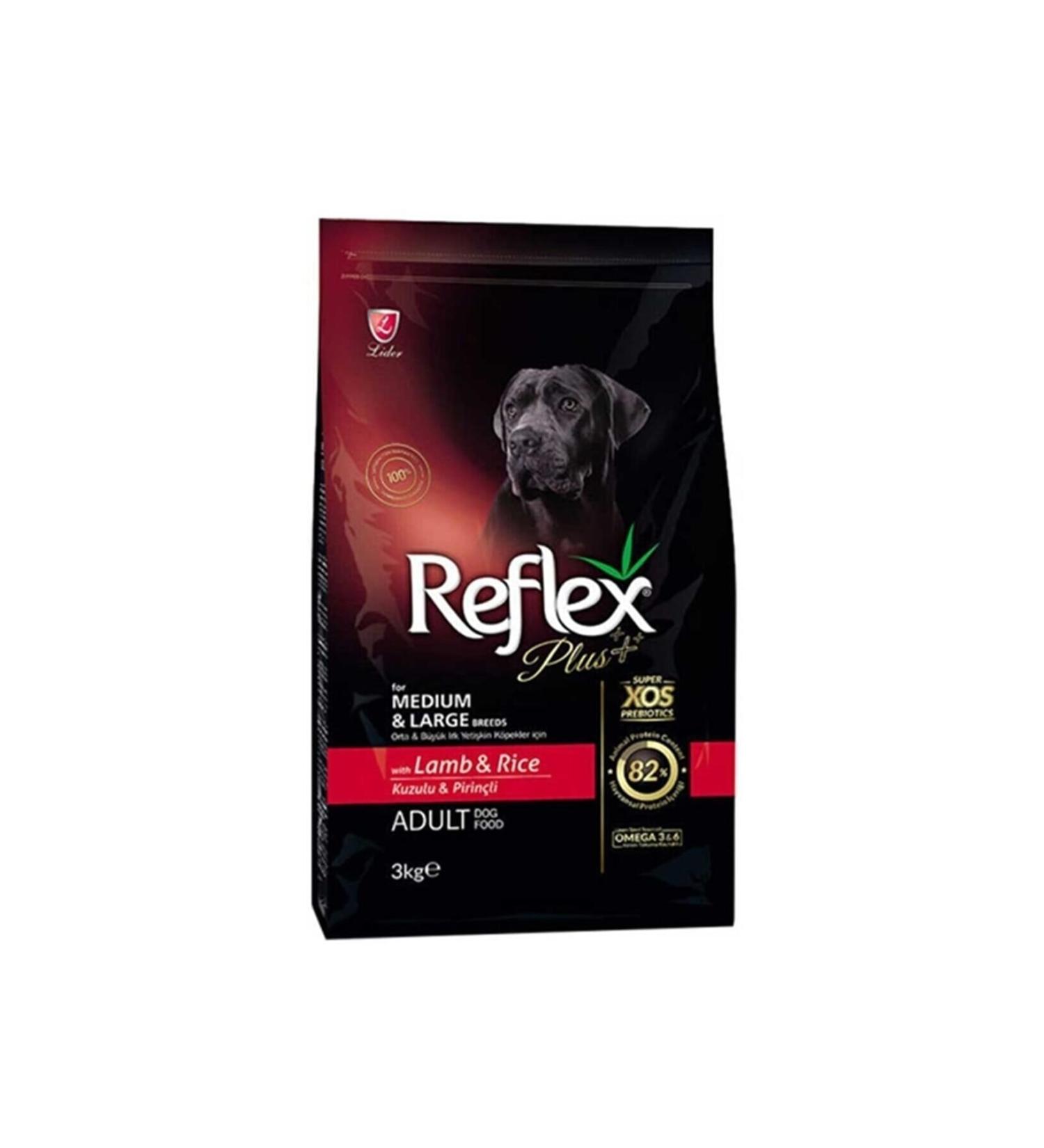 Reflex Plus Medium and Large Breed Lamb Adult Dog Food 3kg