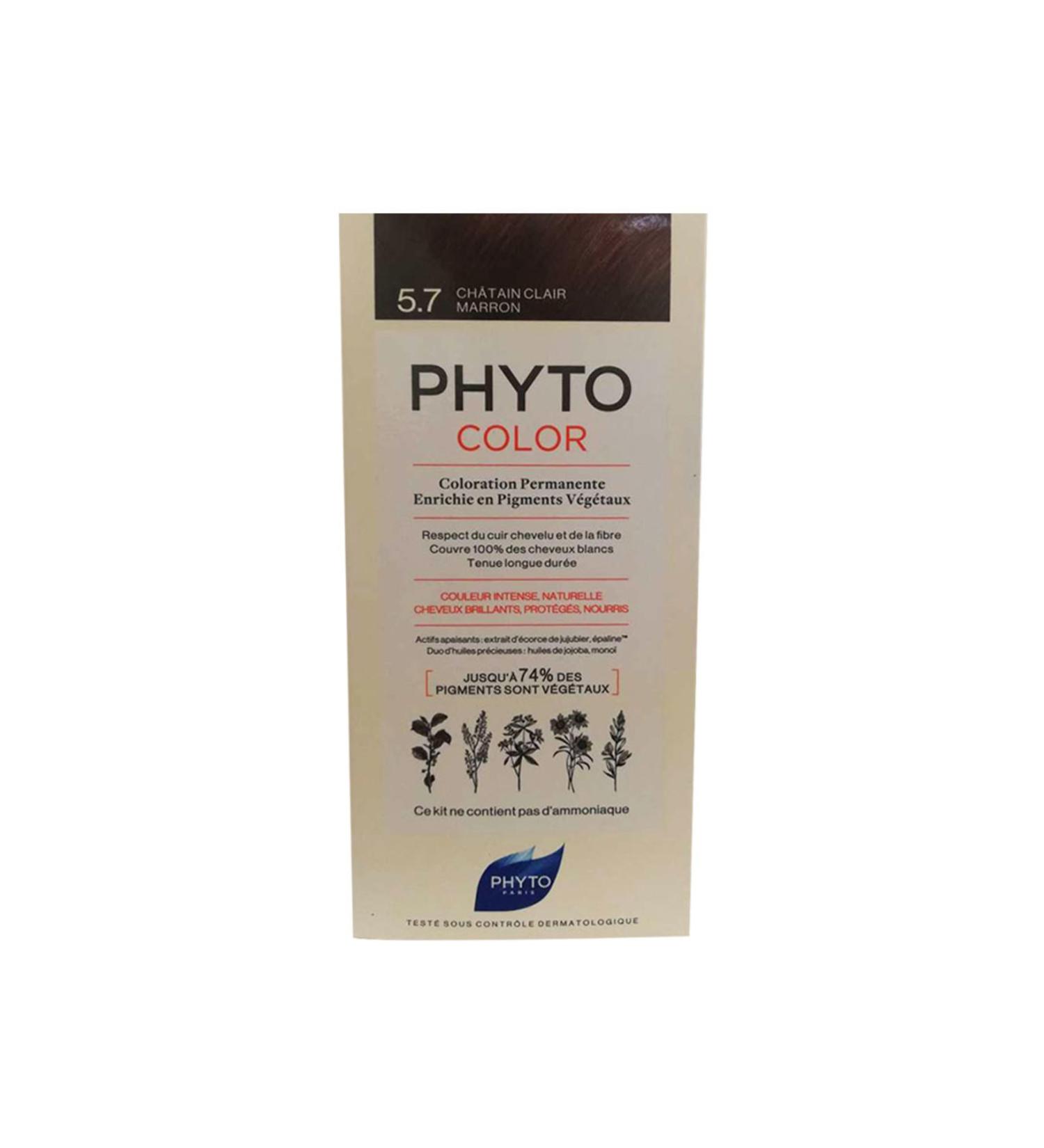 Phyto Color Herbal Hair Dye - 5.7 Light Chestnut Copper Formula