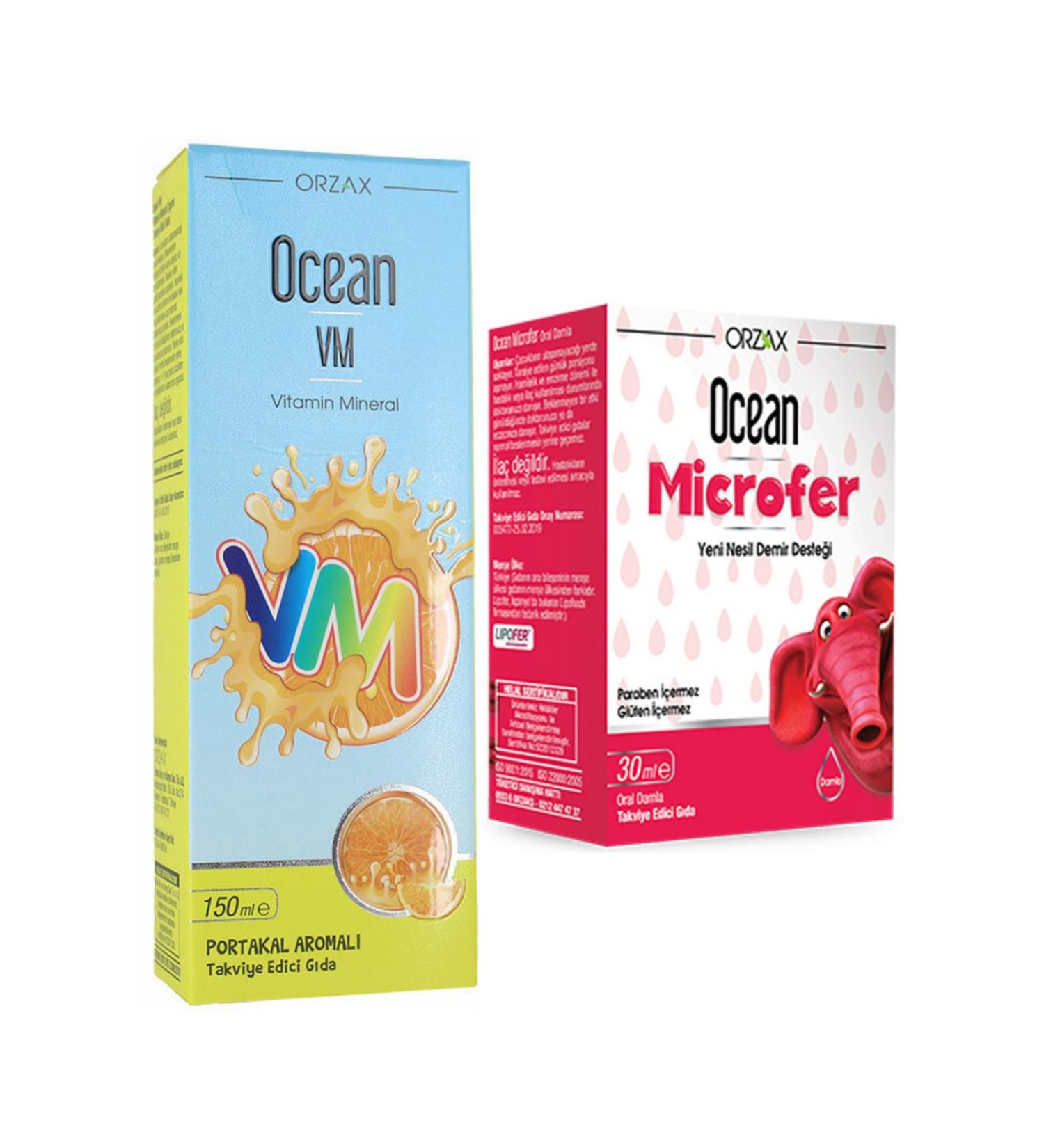 Ocean Vitamin Mineral Syrup 150ml + Microfer Oral Drops 30 Ml