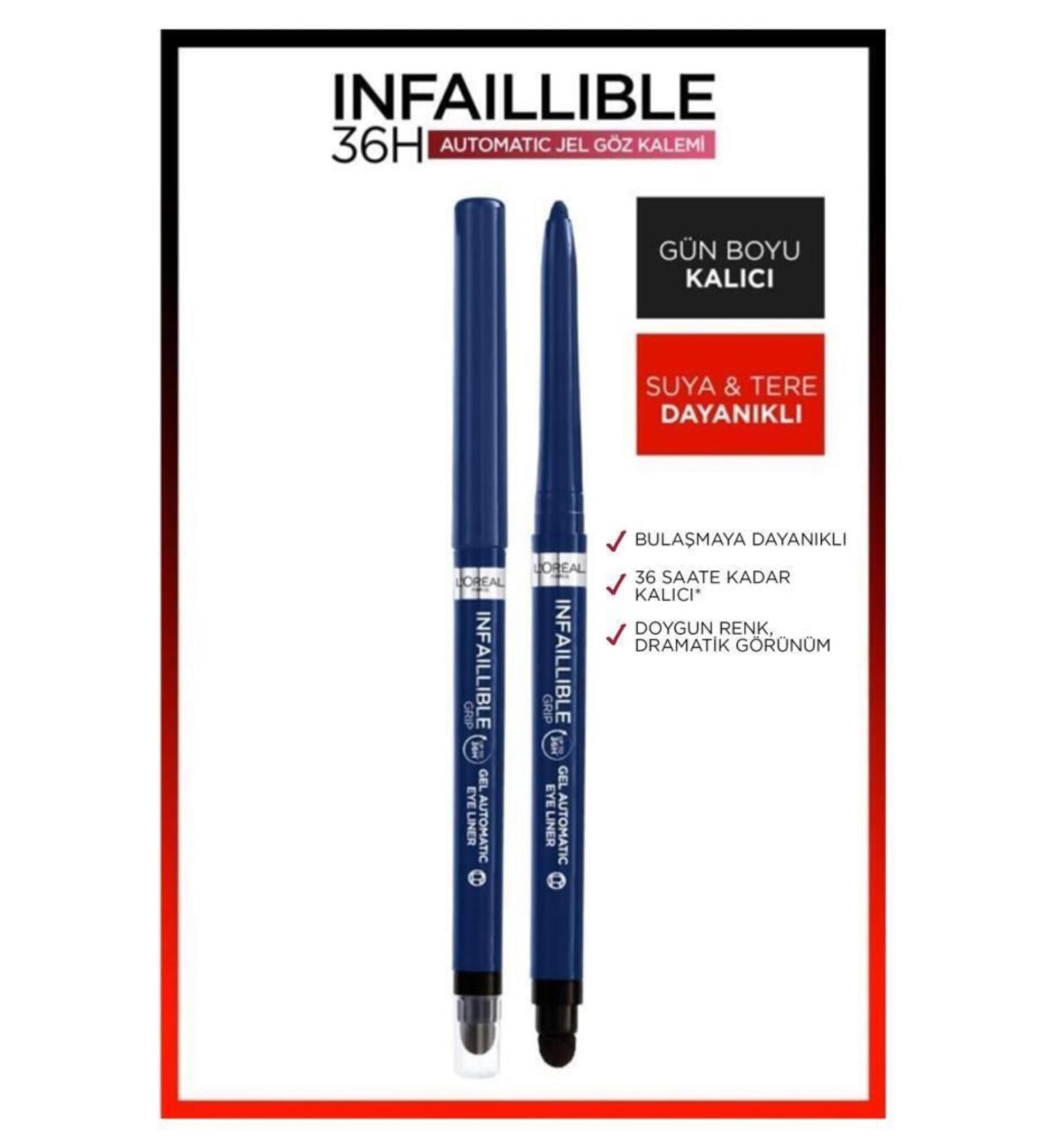L'Oreal Paris Infaillable Automatic Gel Eye Pencil Blue X2
