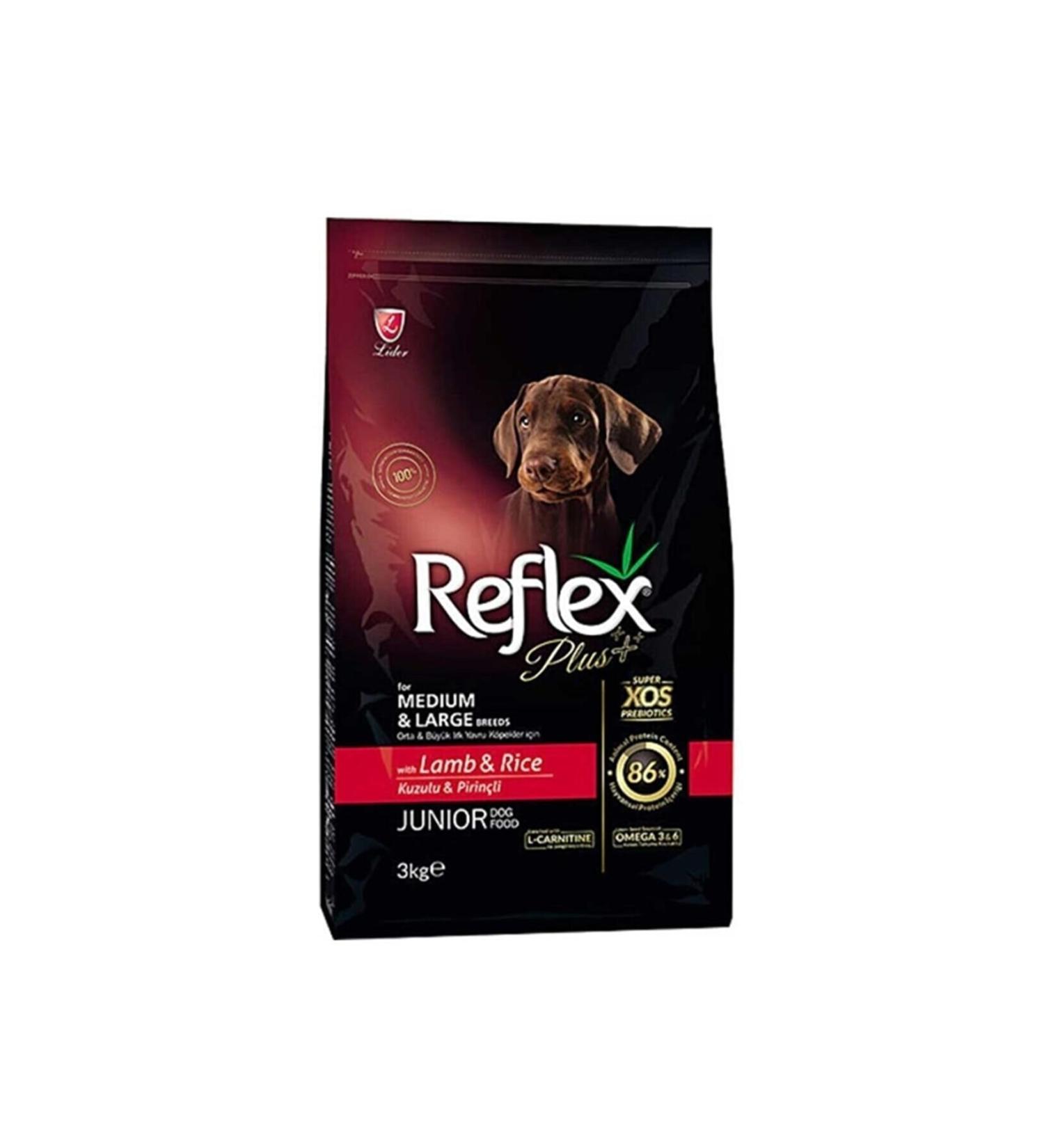 Reflex Plus Medium and Large Breed Lamb Puppy Food 3kg