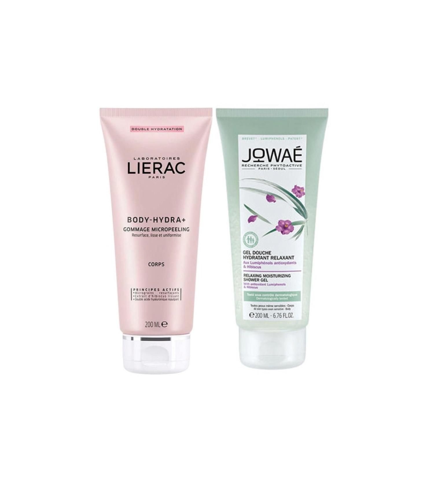 Lierac Body-hydra Gommage Micropeeling 200 Ml + Jowae Shower Gel Gift