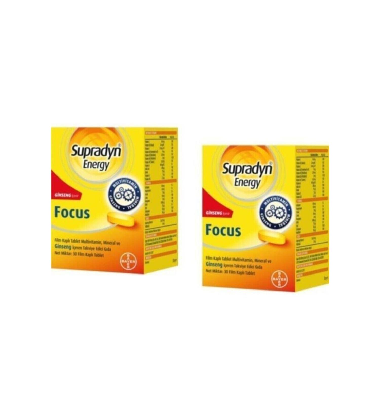 Supradyn Energy Focus 2 Pack 30 Tablets