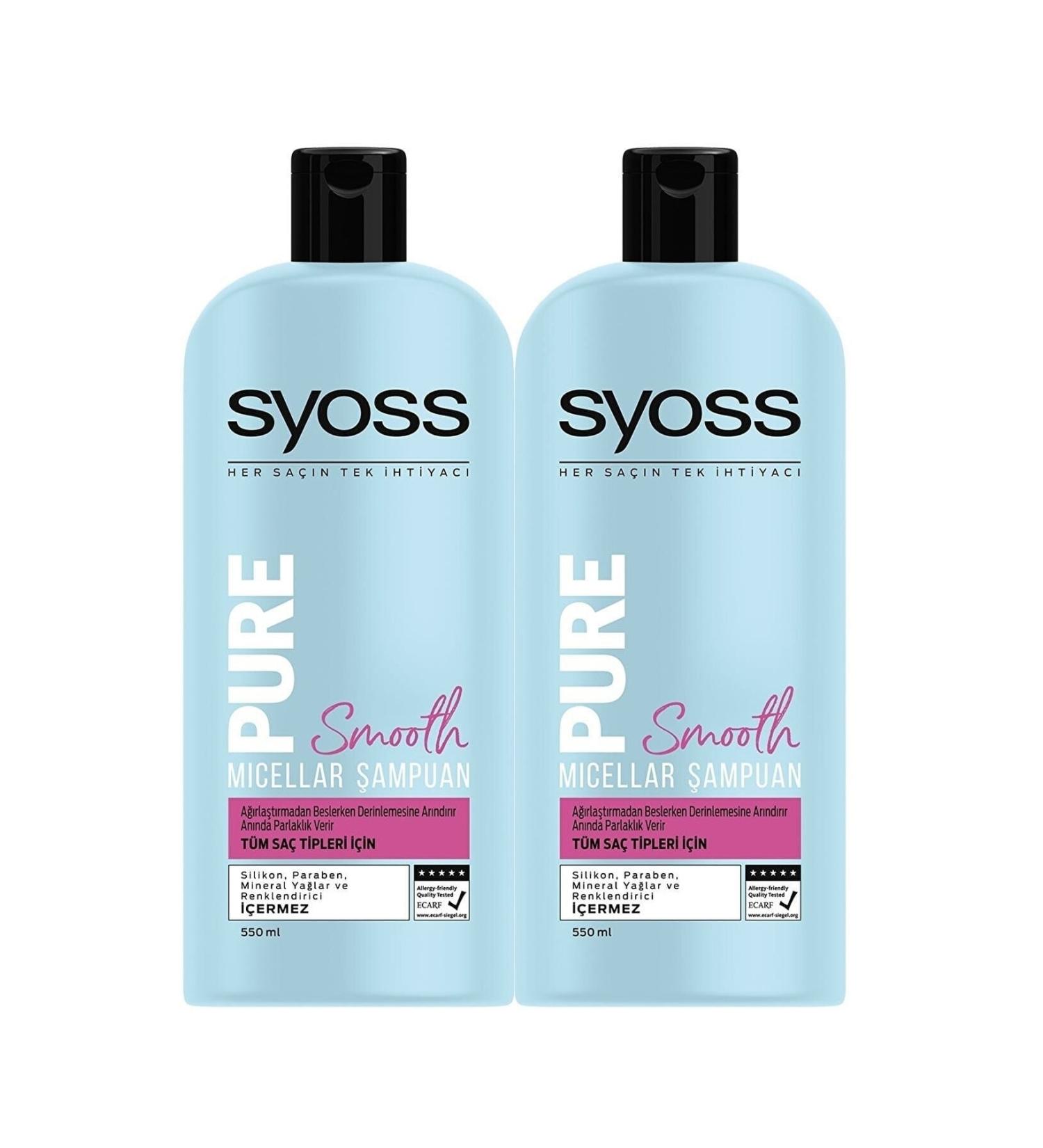 Syoss Pure Smooth Micellar Shampoo 550ml