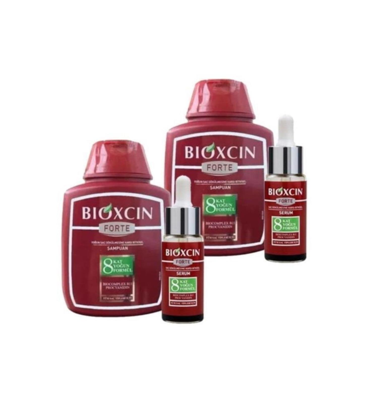 Bioxcin Forte Introduction Kit - Shampoo 300 Ml & Serum 50 Ml - 2 Pieces