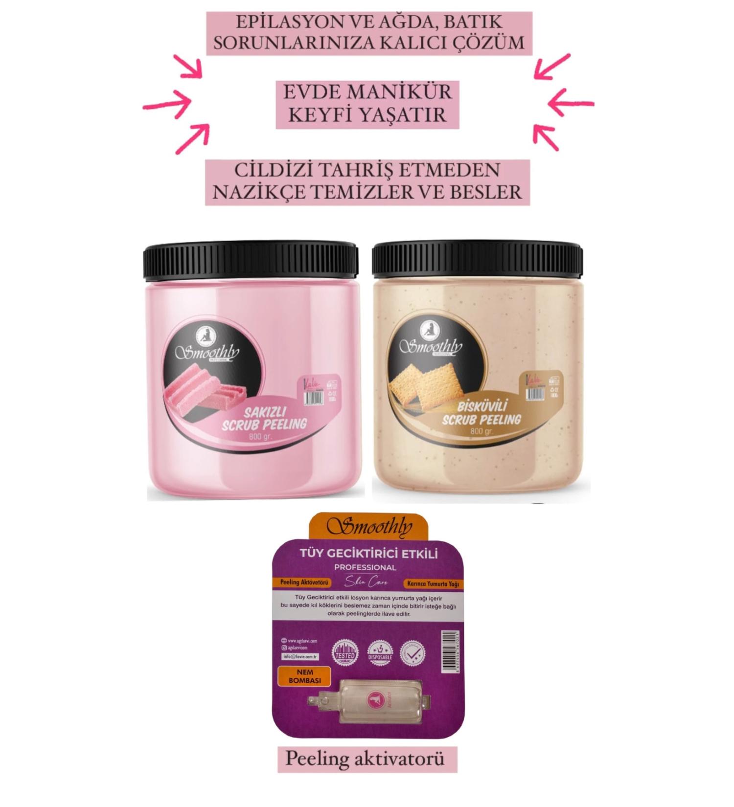 Smoothly Post Epilation Ingrown Peeling Gum 800ml & Biscuit Peeling 800ml - Buy Online on GoSupps.com