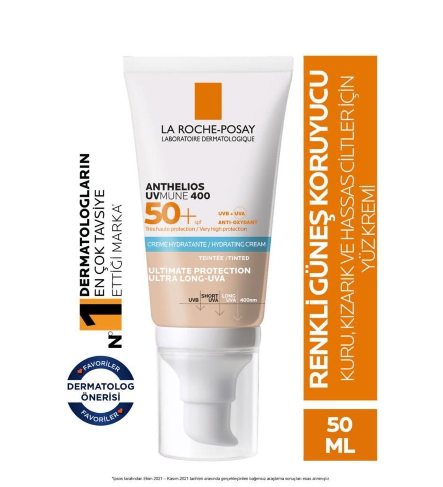 La Roche Posay Anthelios Uvmune Spf+50 High Protection Tinted Face Sunscreen for Sensitive Skin