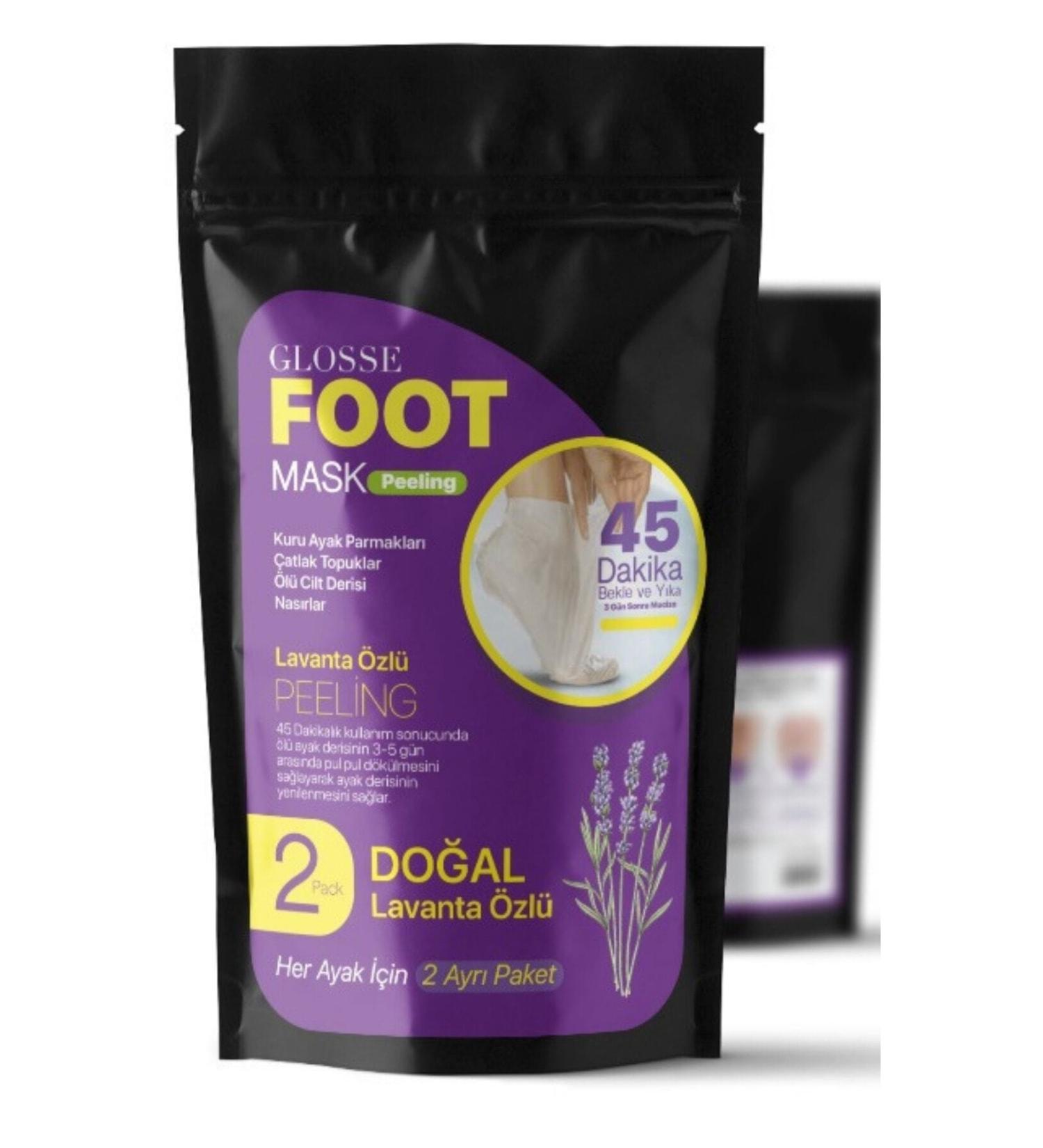 Glosse Lavender Scented Foot Mask Skin Renewing Dead Skin Peeling Foot Mask - Buy Online on GoSupps.com