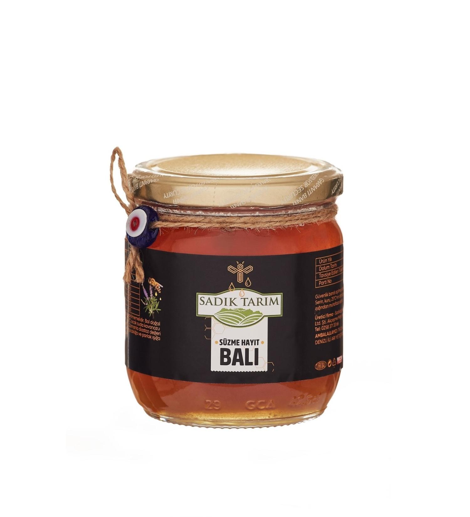 Sad k Tar m Strained Chaste Honey 500 Gr Glass Jar with Safety Band 500g