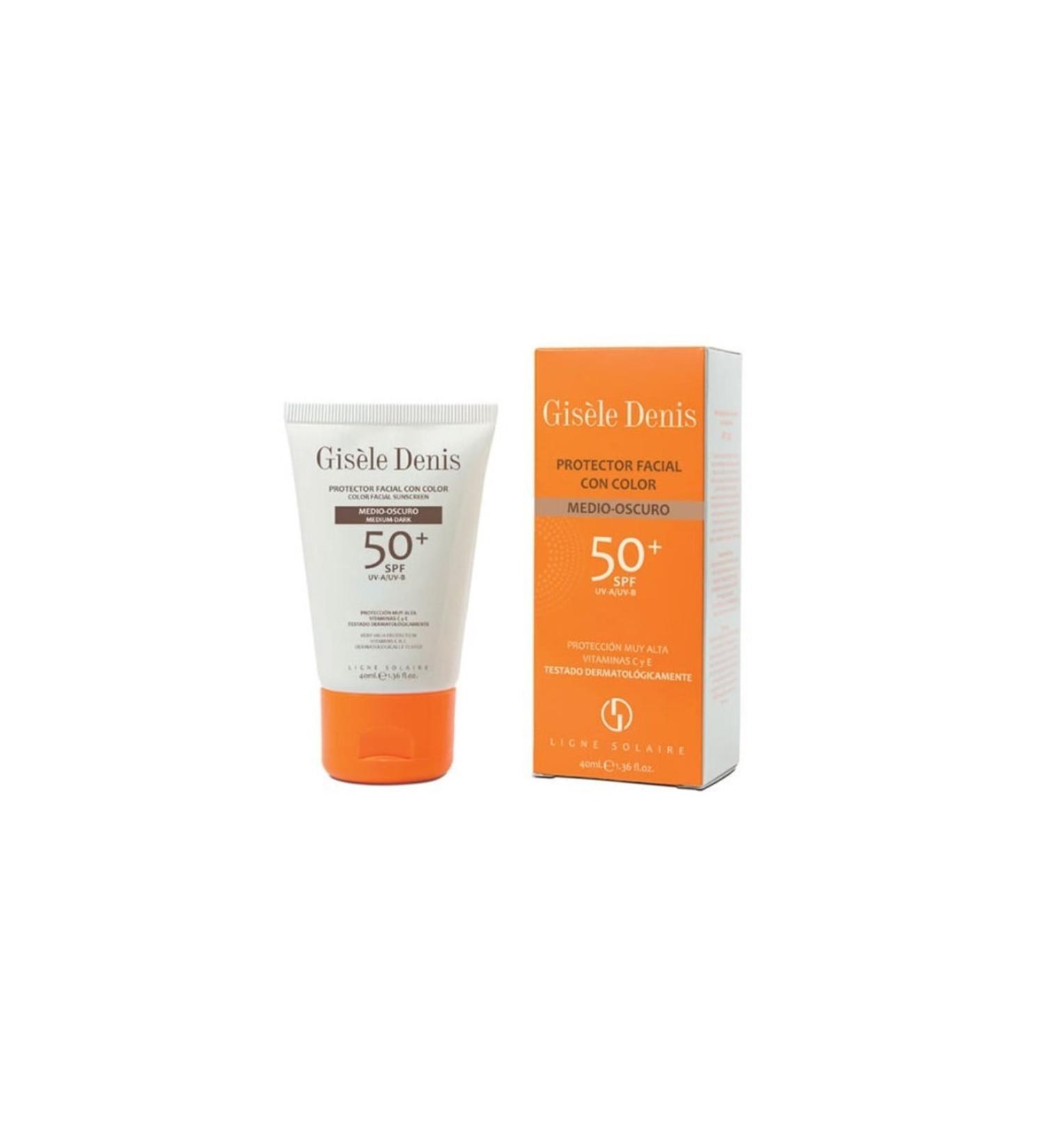 Gisele Denis Color Facial Sunscreen Spf50+ Medium/dark (Sun Protection Cream for Face) 40 Ml