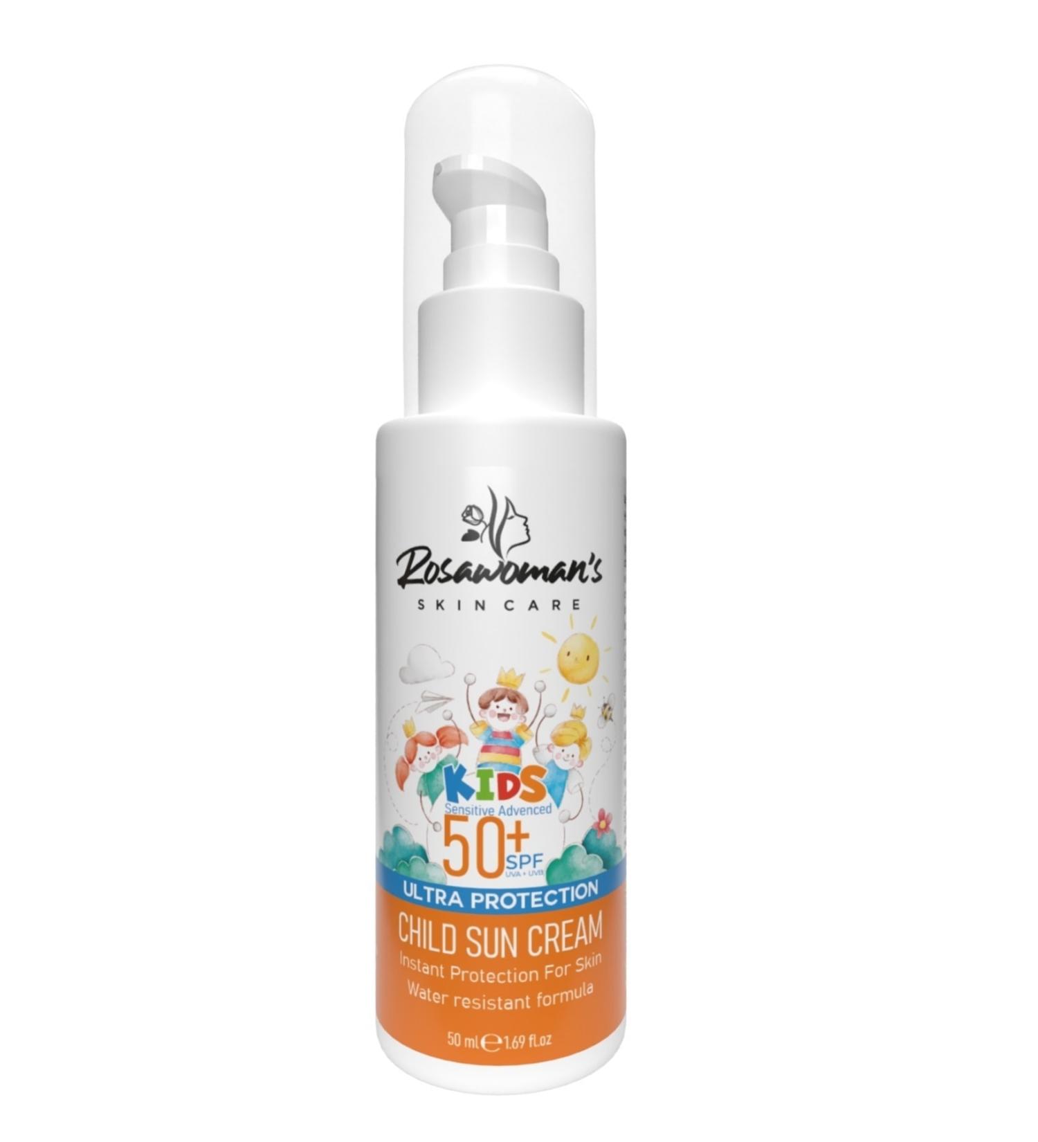 Rosawomans Children's Sun Cream 50ml +50 Spf 2 Pieces