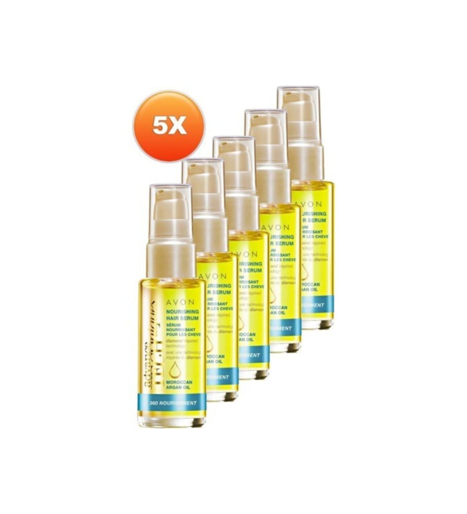 Avon Moroccan Argan Oil Nourishing Hair Serum 30 ml Set of 5