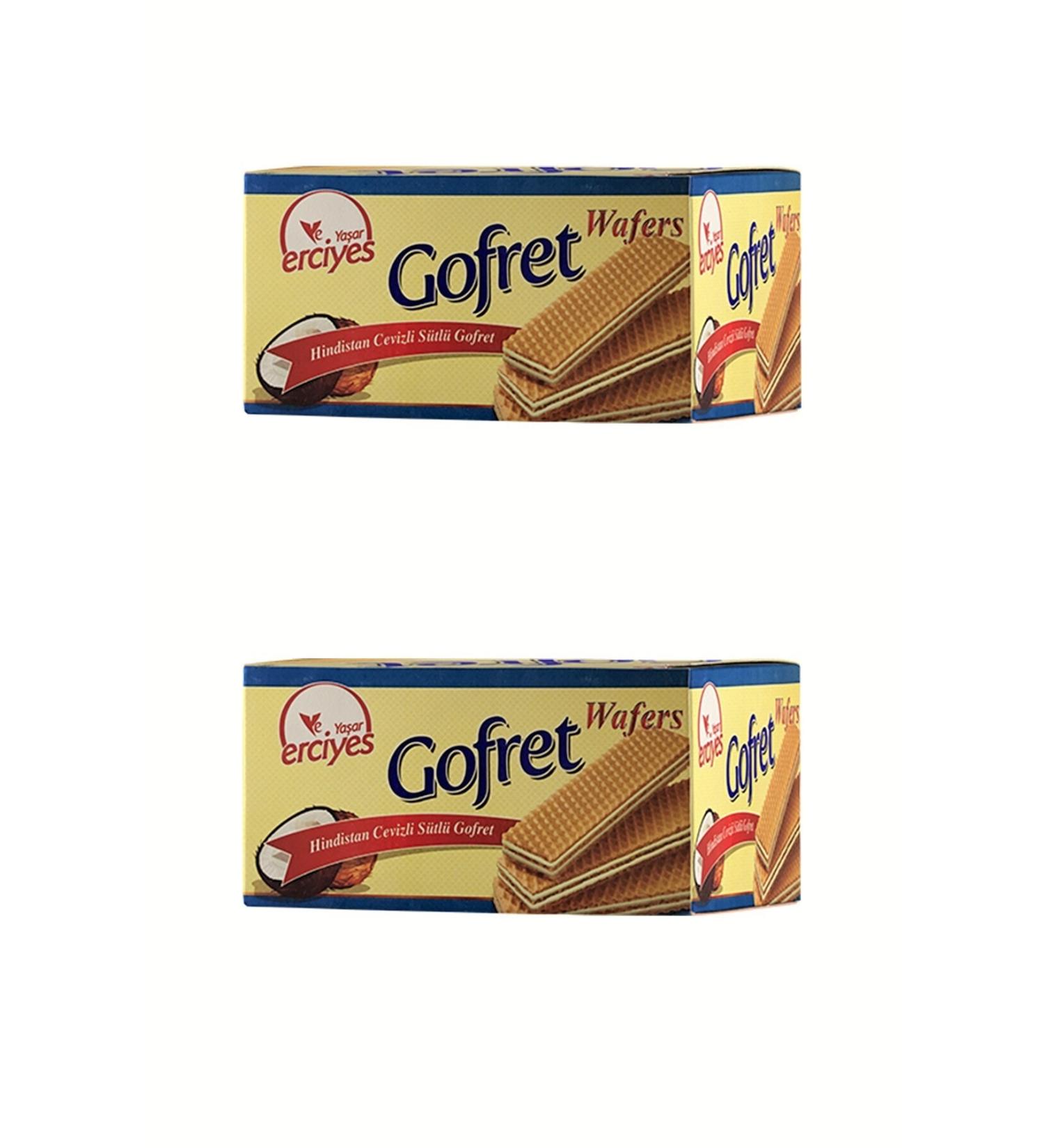 Ya ar Erciyes Coconut Flavored Milk Wafer 480gr * 2 ( 2 Pack )
