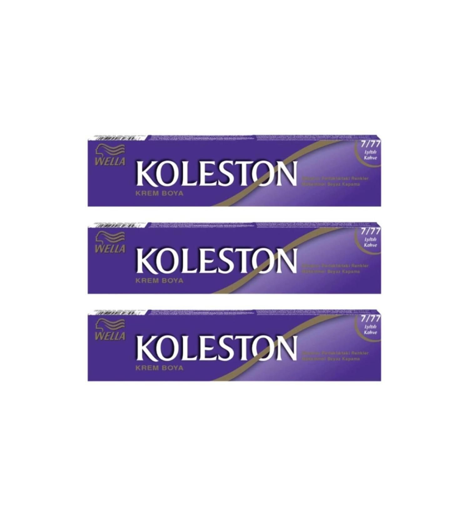 Wella Tube Paint 50 ml - 7.77 Sparkling Brown 3 Pieces