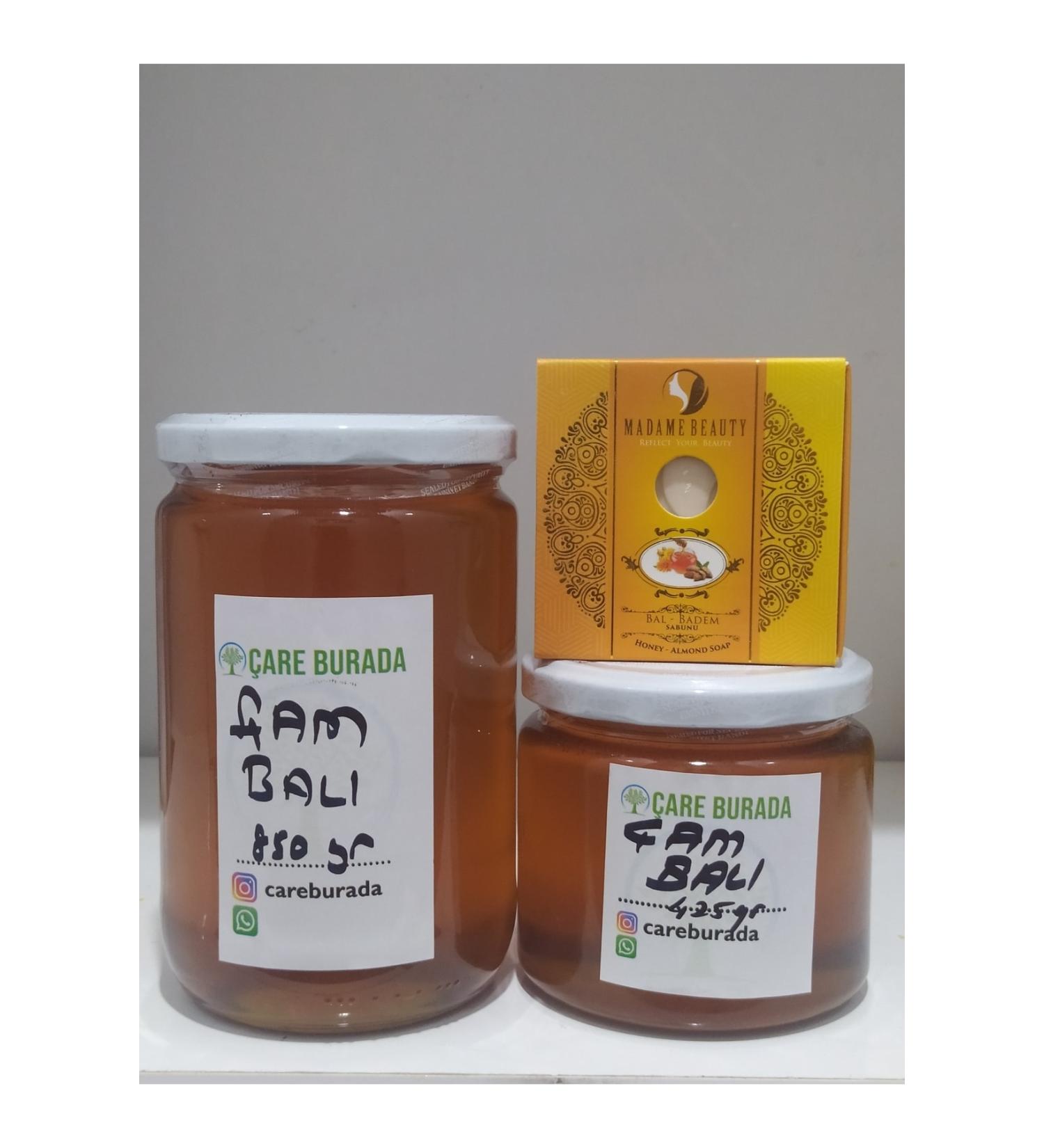 The Solution is Here Natural Pine Honey 850 Gr + 425 Gr Herbal Soap