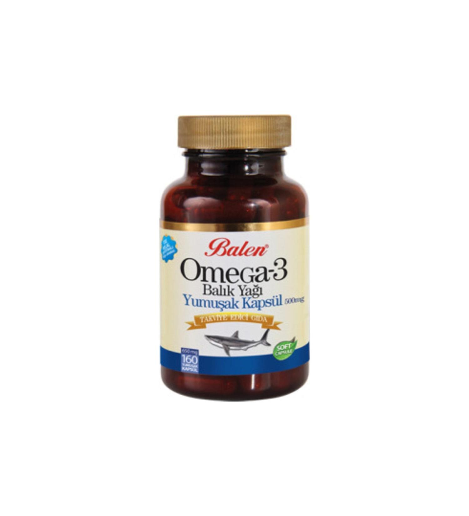 Balen Omega 3 Fish Oil Fish Oil Softgels 650mg X 160 Capsules