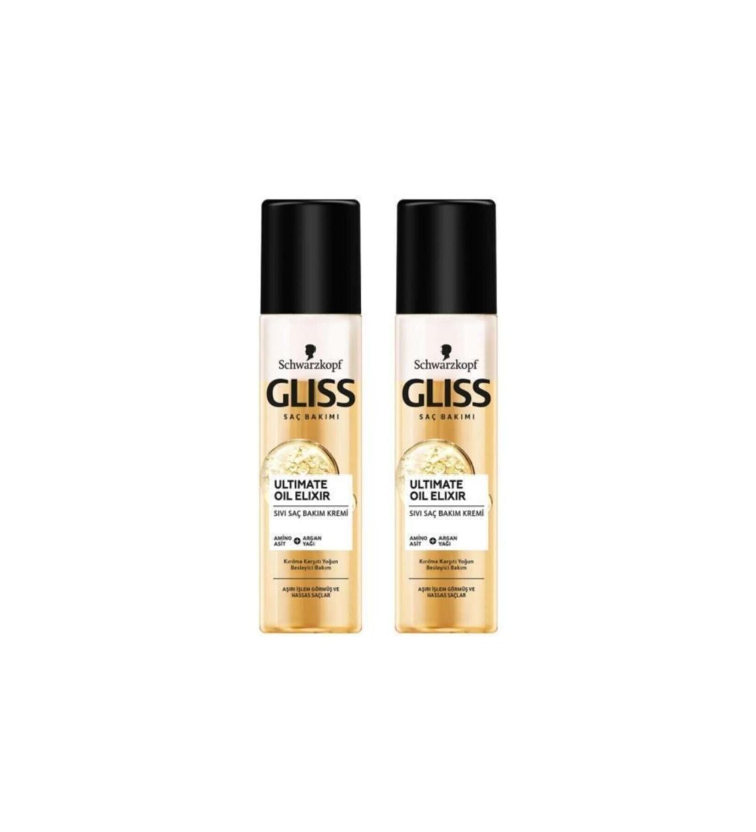 Gliss Ultimate Oil Elixir Nourishing Leave-In Liquid Conditioner 200 ml Set of 2.