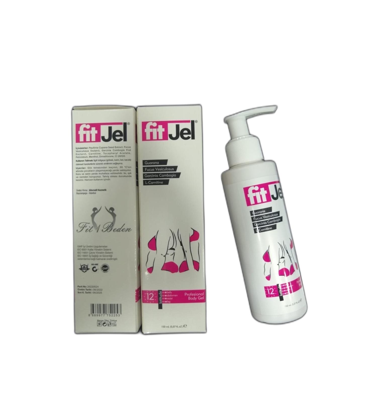 FITJEL Fit1beden Slimming Gel - Slimming Cream - Carnatine Extract Slimming Gel 150ml