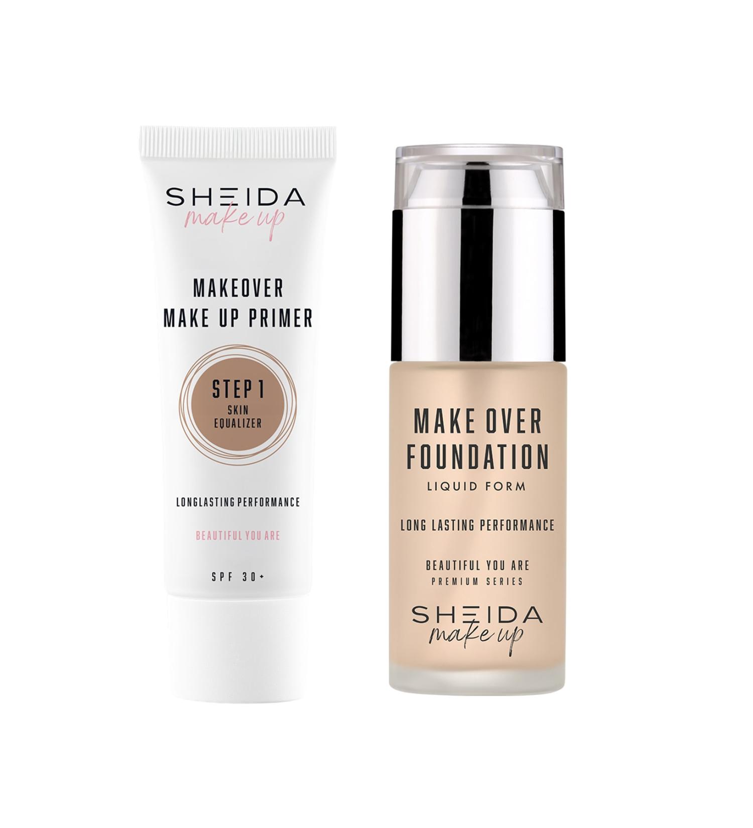 Sheida Make Up Primer+ligu d Foundation60(duo set)