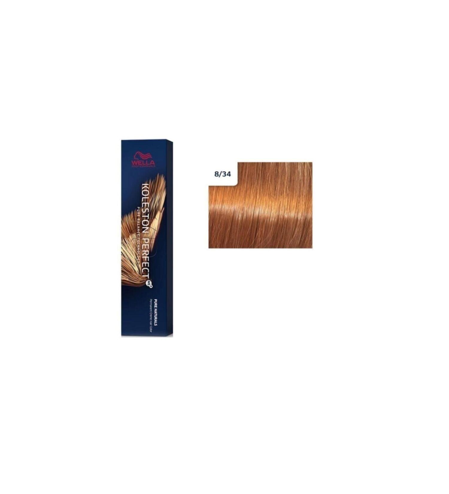 Wella Koleston Perfect Me+ 8/34 Light Golden Copper Hair Dye 60ml. 8005610663654..
