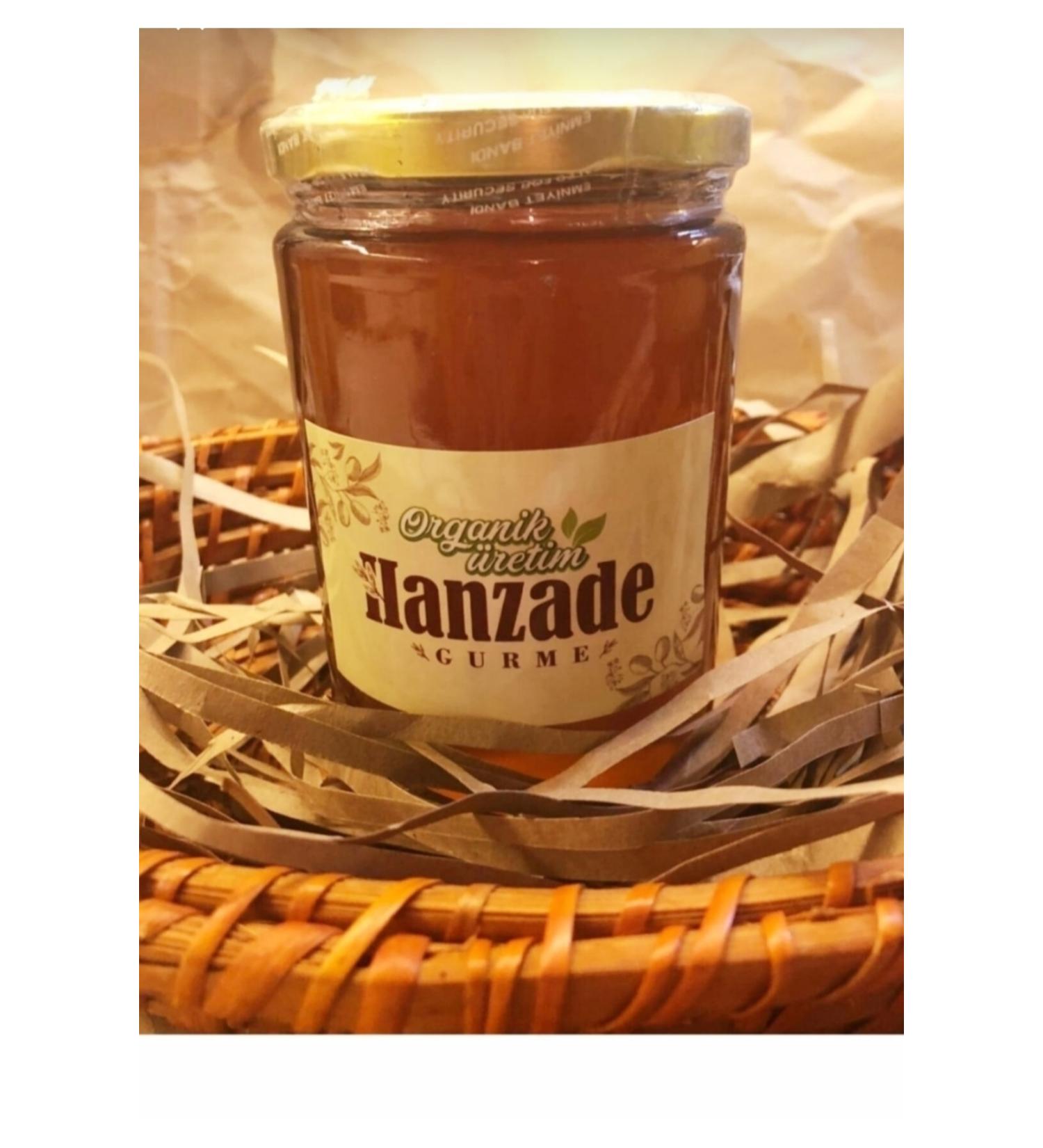 HANZADE GURME Marmaris Pine Honey 450 gr Natural Organic and Additive-Free
