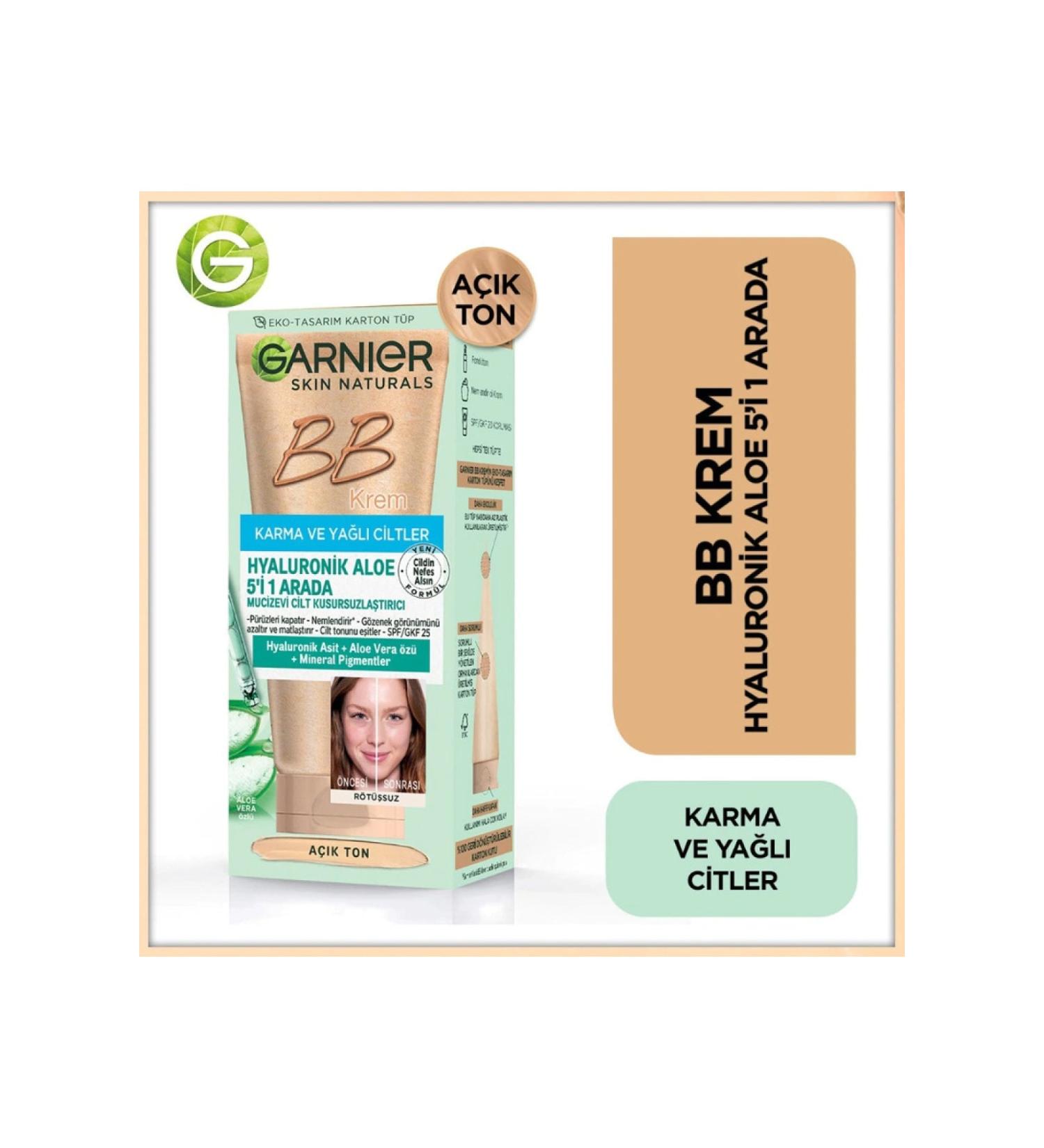 Garnier Hyaluronic Aloe Oil Free BB Cream - Light Tone