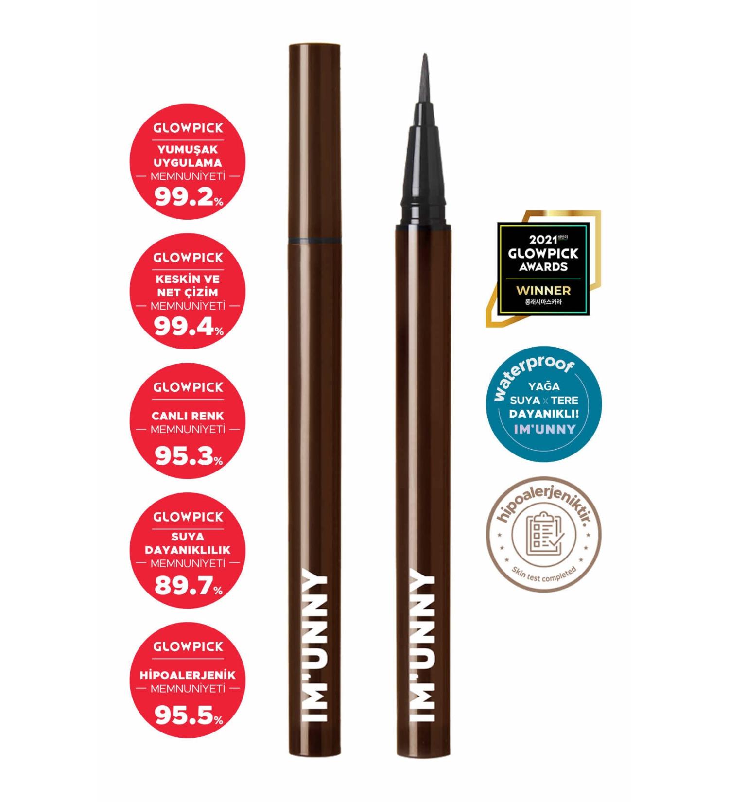 IM UNNY Waterproof Brown Eyeliner Skinny Fit Art Liner (a02 Deep Brown)