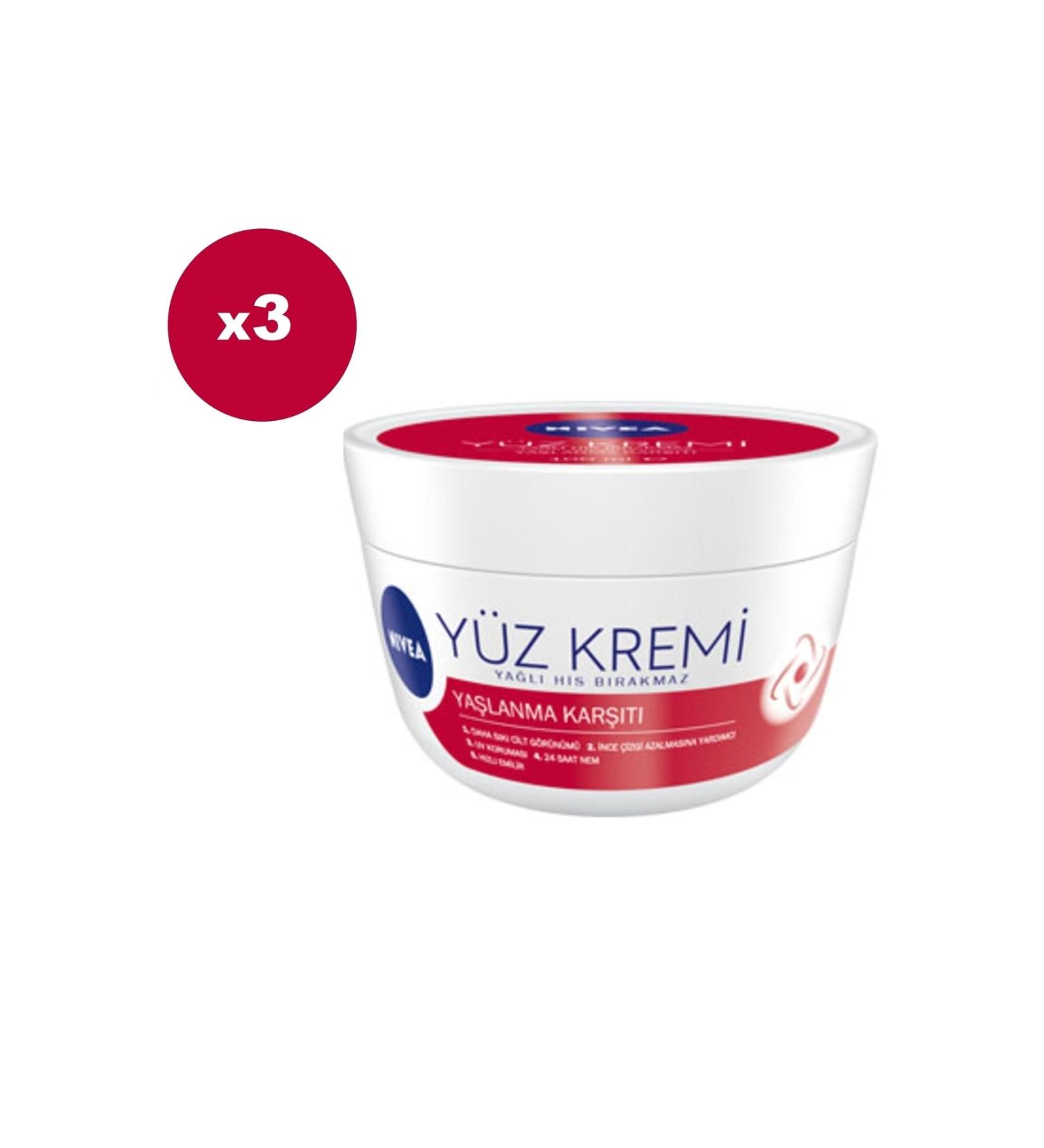 NIVEA Anti-Aging Face Cream 100 Ml X 3 Pieces