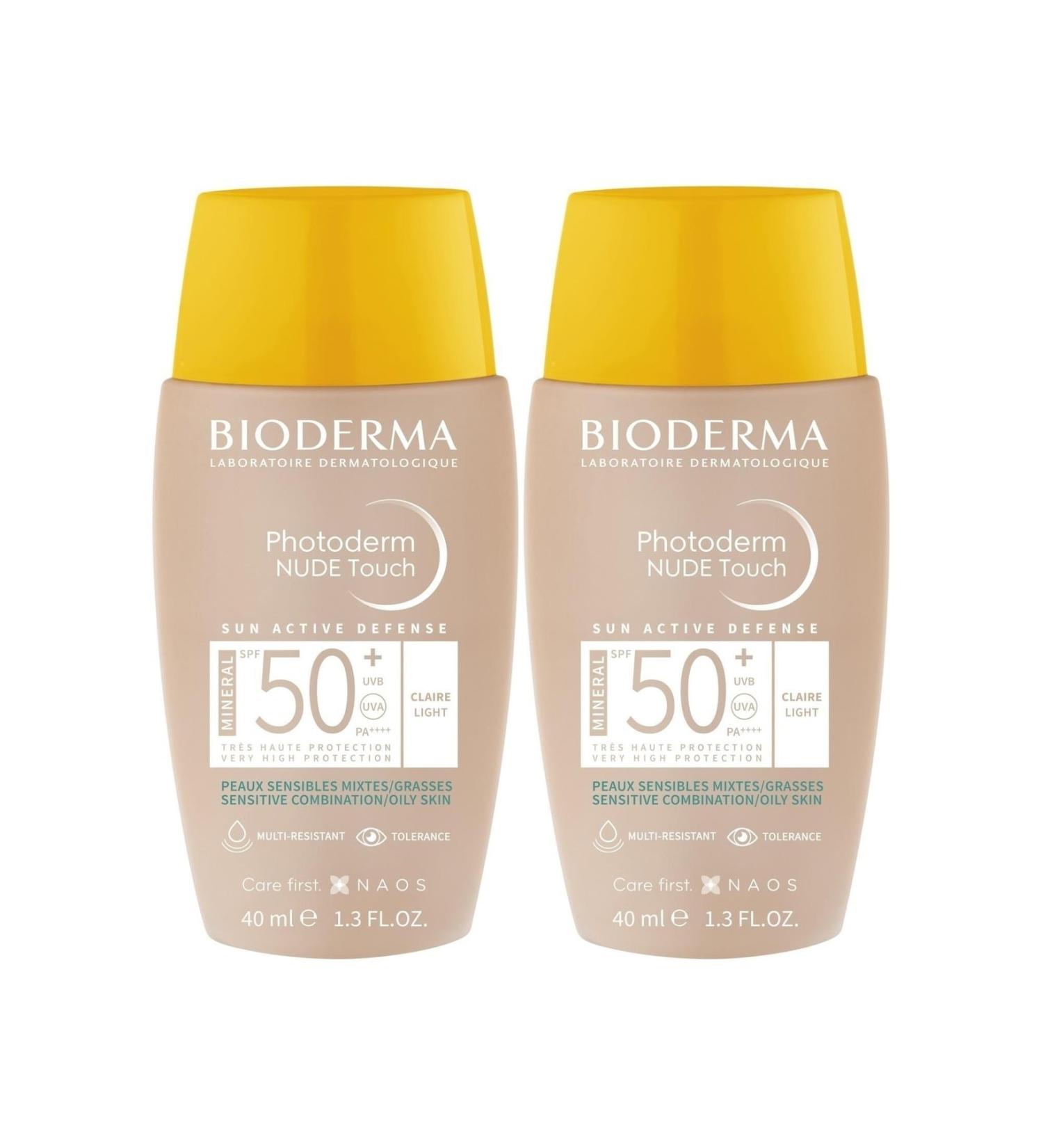 Bioderma Photoderm Nude Touch Light Spf50+ 40 Ml 2 Pieces
