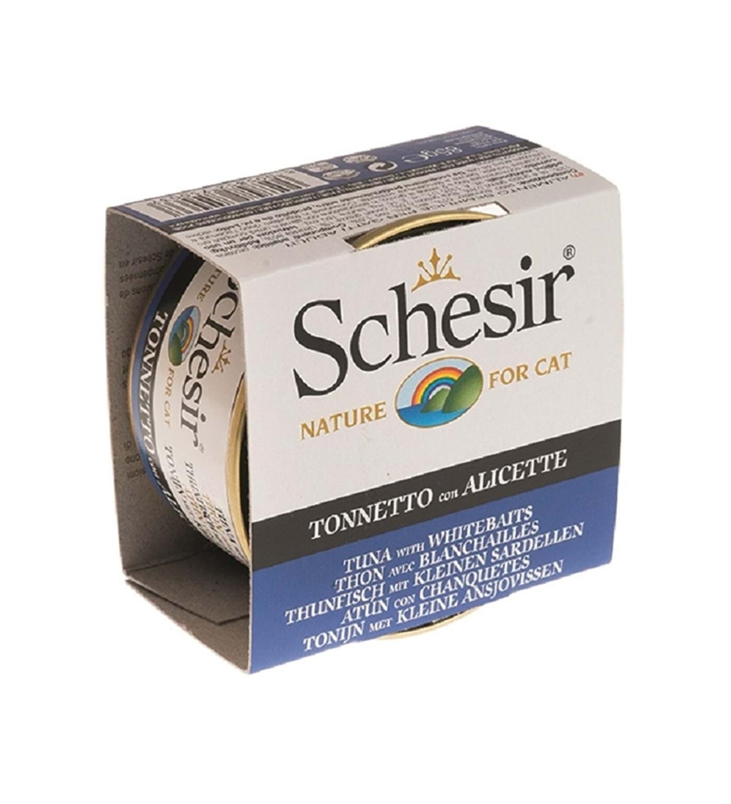 Schesir Tuna and Herring Cat Canned Food 85 Gr 6 Pieces