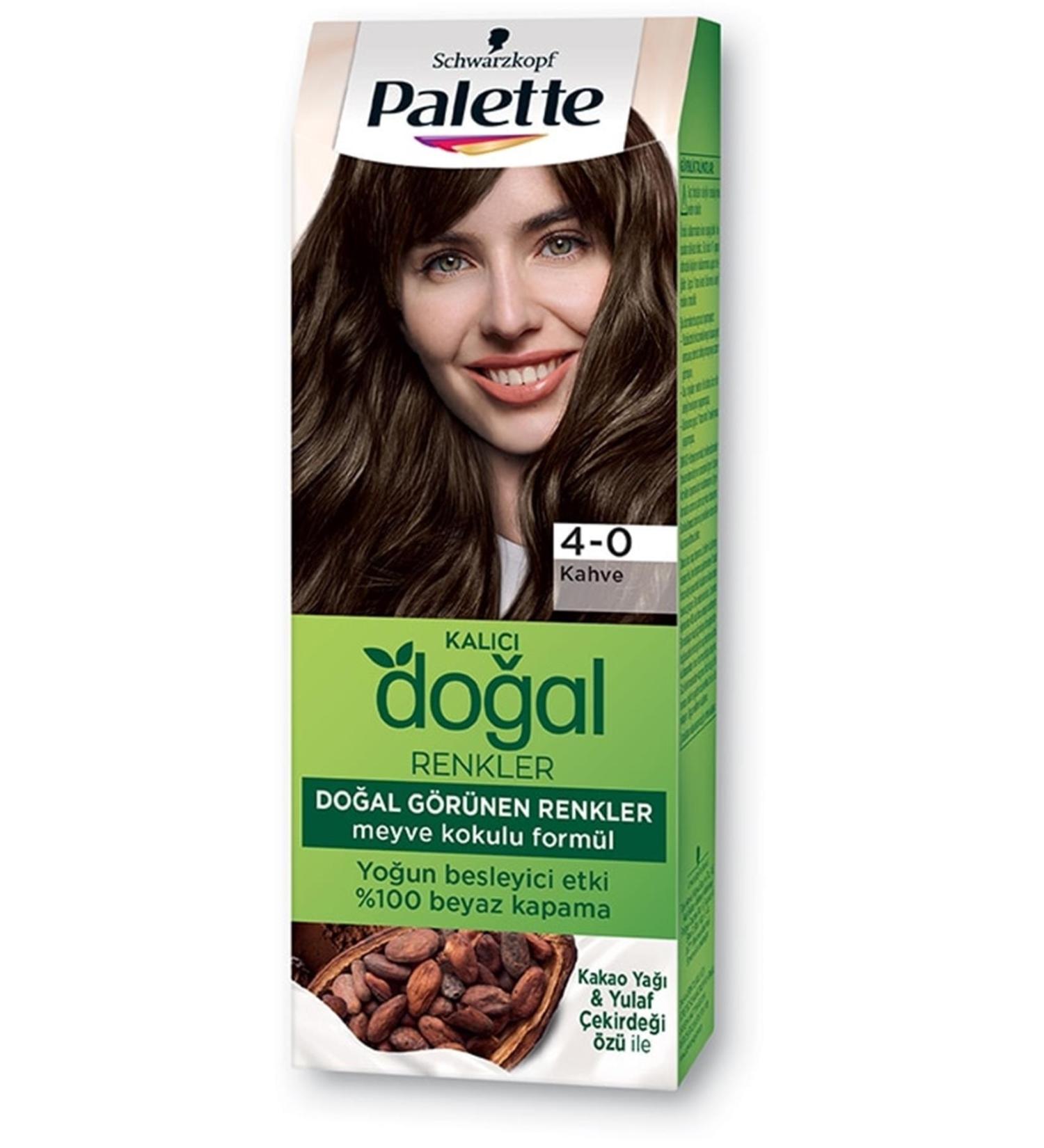 Palette Permanent Natural Colors Hair Dye 4-0 Brown