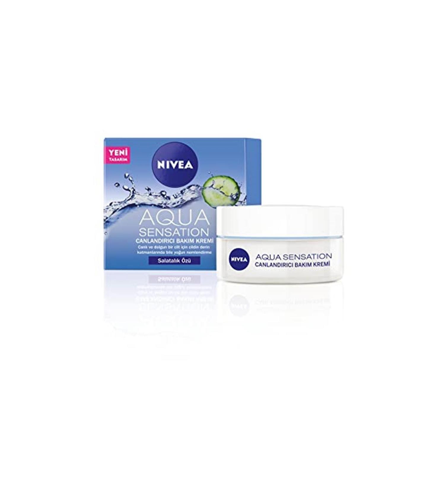 NIVEA Aqua Sensation Revitalizing Face Care Cream (50ml) Normal & Combination Skin With Cucumber Extract - Buy Online on GoSupps.com