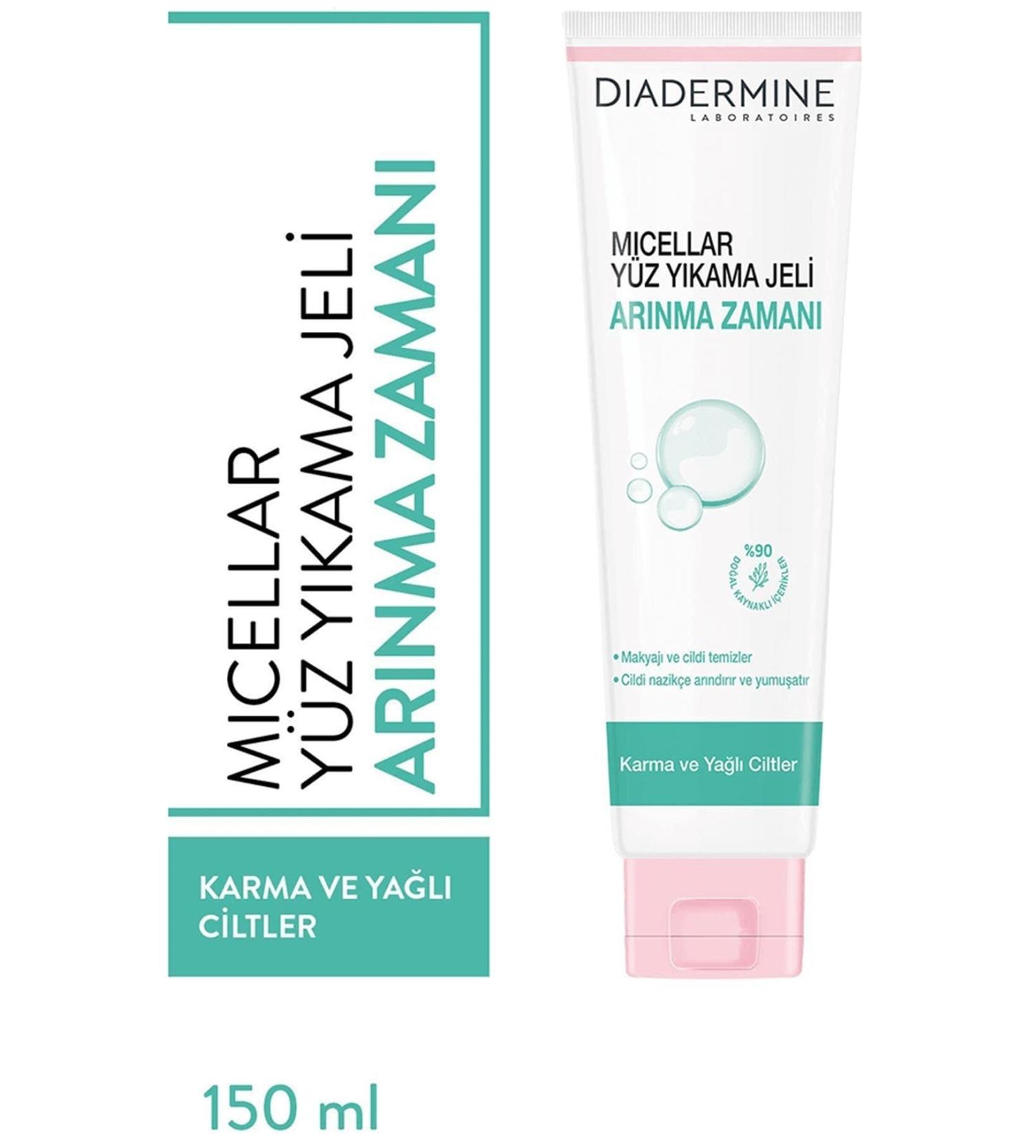 Diadermine Micellar Face Wash Gel Cleansing Time 150 Ml. Paraben and Sulfate Free