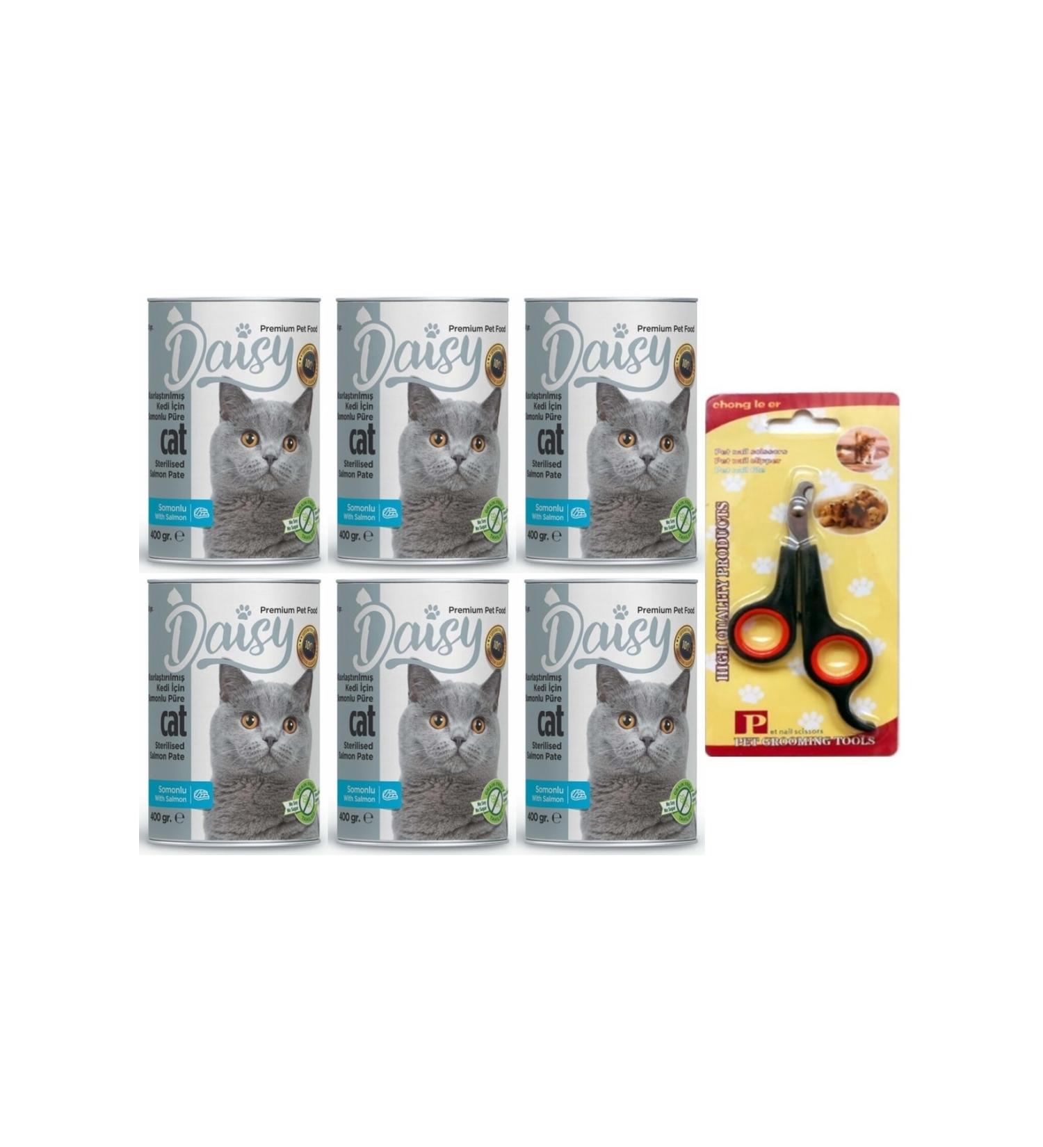 Daisy Sterile Salmon Cat Canned Food 6x400g And Nail Clippers