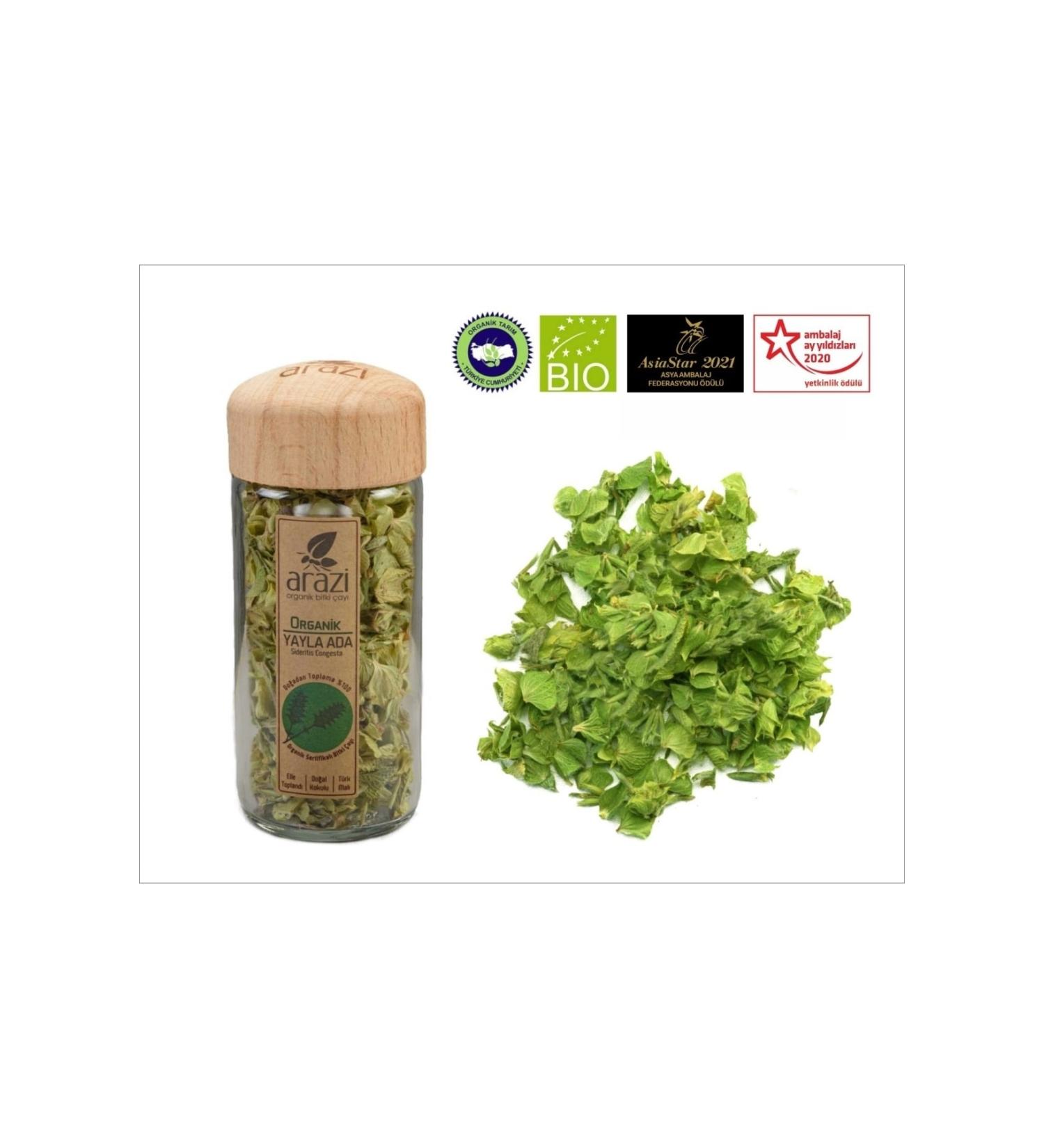 land organic herbal tea Organic Glass Jar Mountain Tea/plateau Island Tea