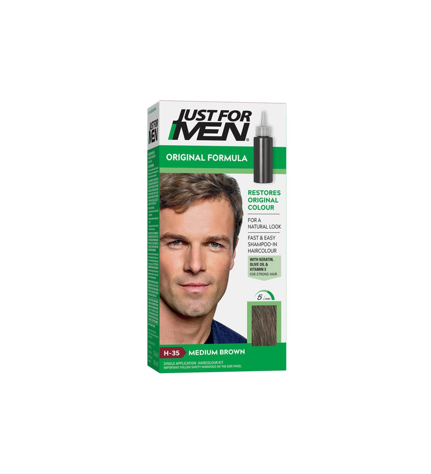 Just For Men Natural Looking Hair Dye Medium Brown H-35