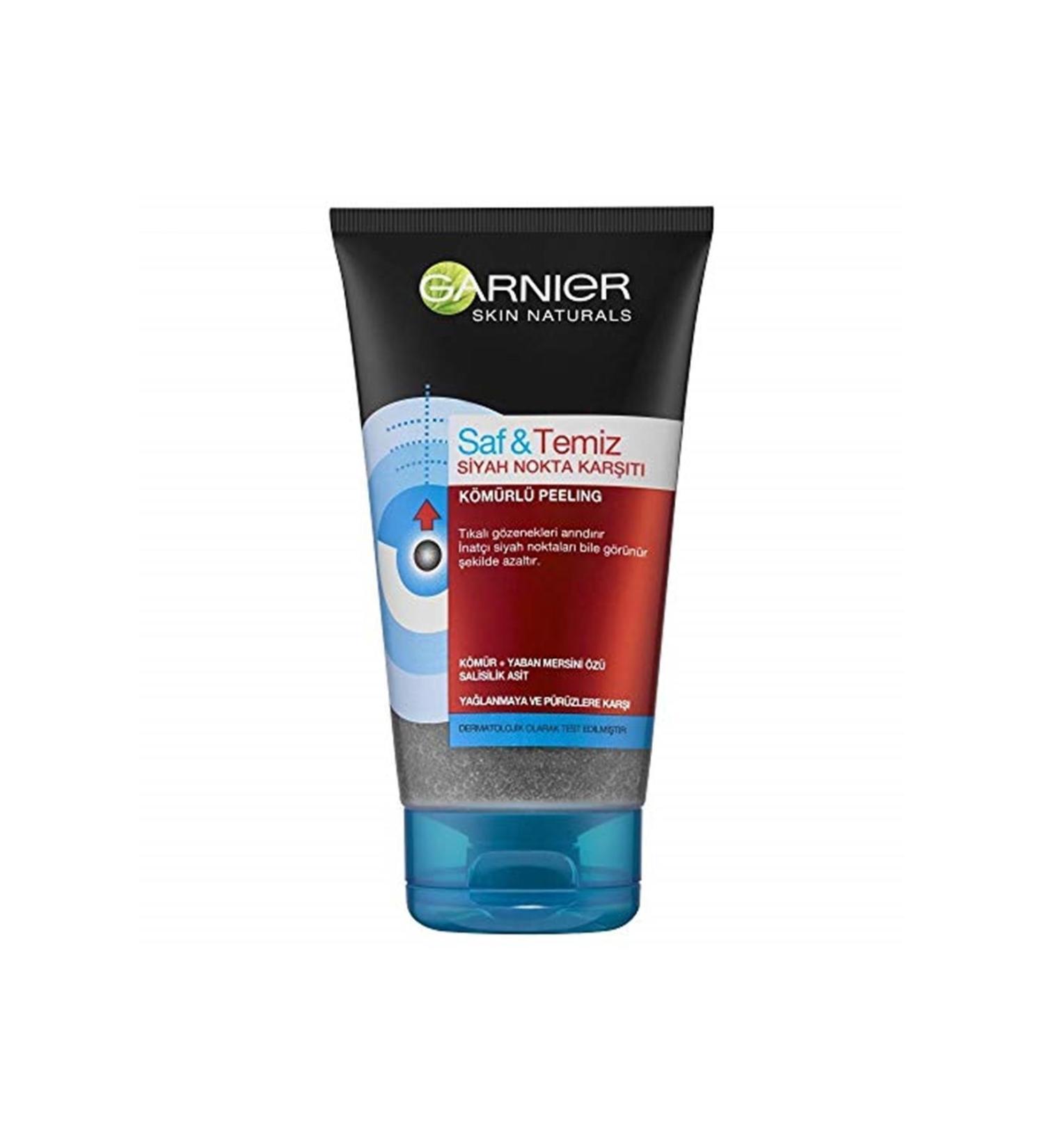 Garnier Skin Naturals Pure & Clean Anti-Blackhead Charcoal Peeling 150 Ml 1 Pack (1 X 150 Ml)