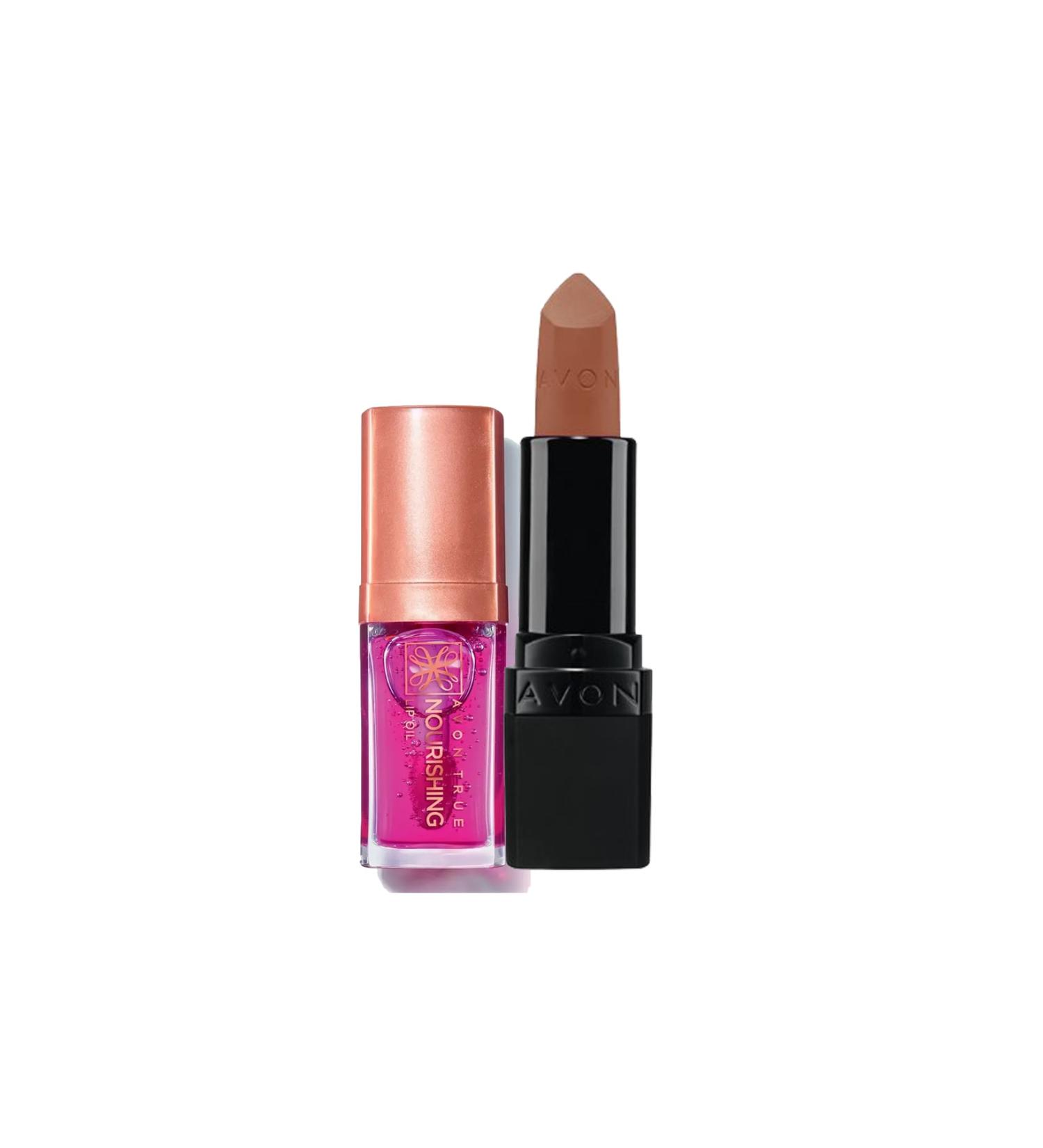 Avon Lip Care Oil Blossom - Matte Lipstick Marvelous Mocha