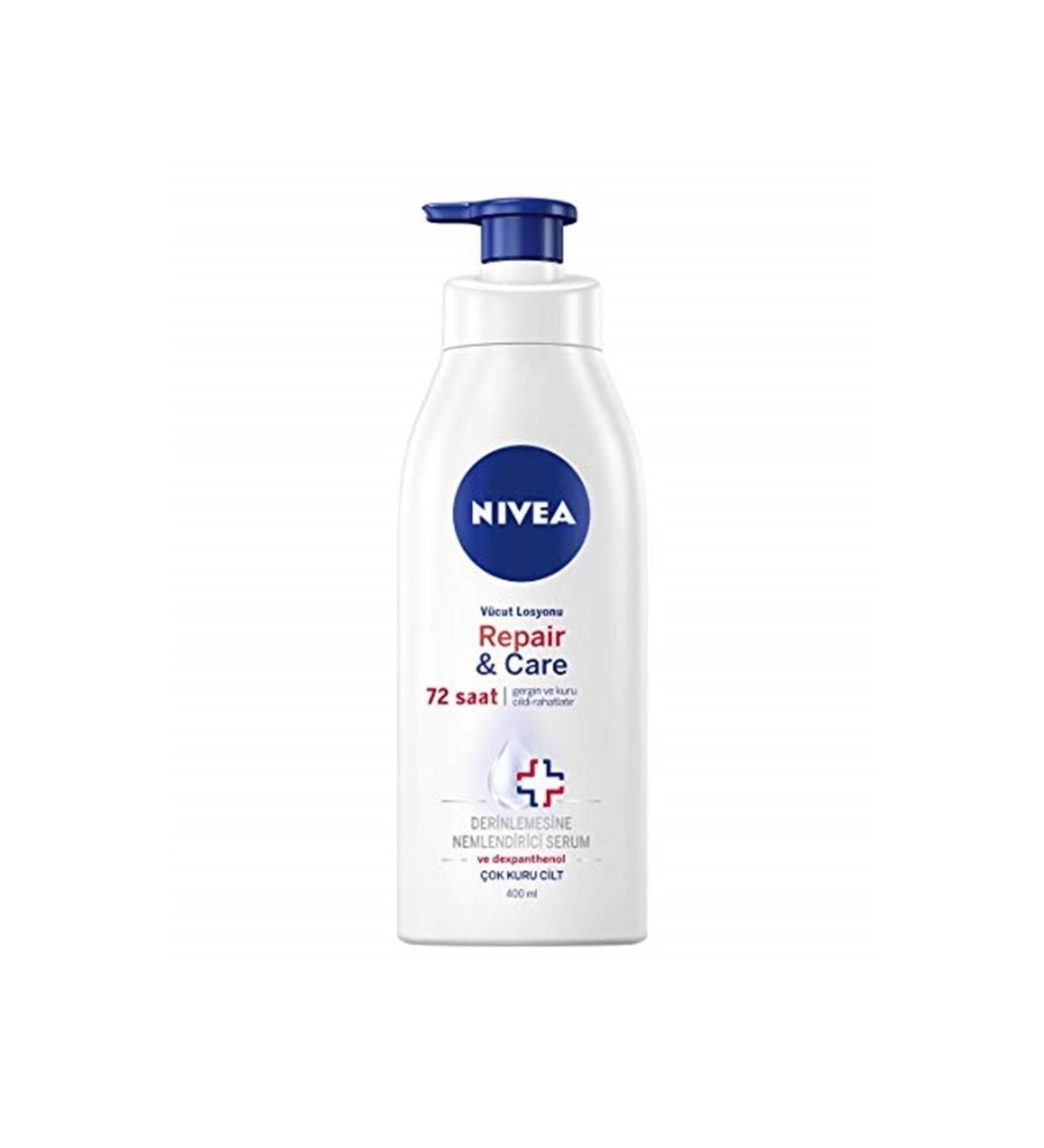 NIVEA Repair & Care Body Lotion (400ml) Intensive Care and Repair Body Lotion for Very Dry Skin - Buy Online on GoSupps.com
