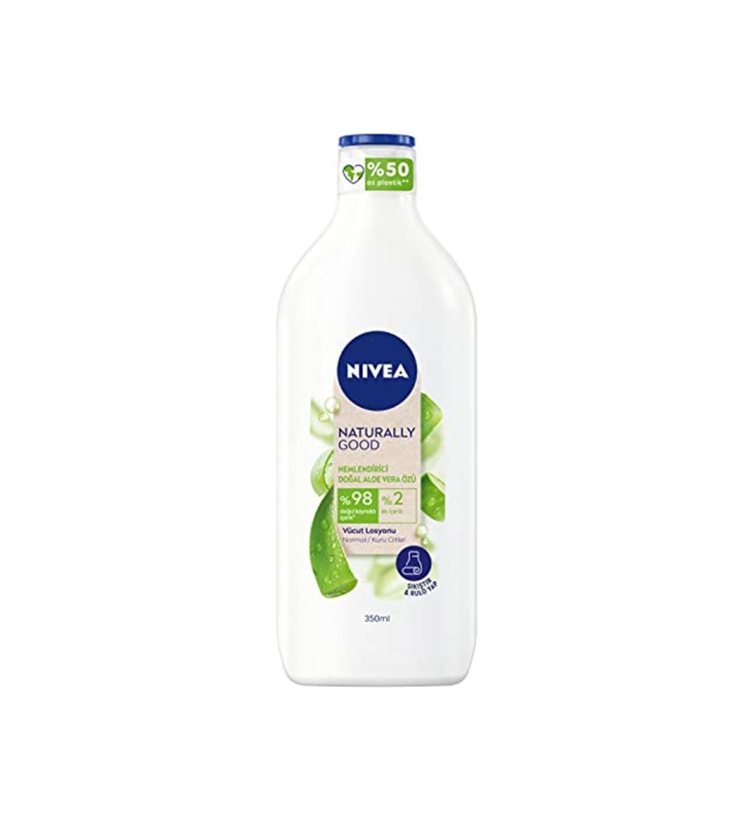 NIVEA Naturally Good Body Lotion Aloe Vera 350 Ml Normal/Dry Skin 48 Hour Moisturization - Buy Online on GoSupps.com