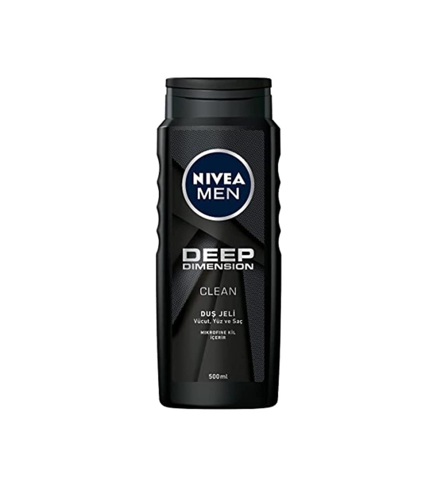 NIVEA Deep Dimension Men Deeply Clean and Revitalized Shower Gel 500 ML GK RN325 - Buy Online on GoSupps.com