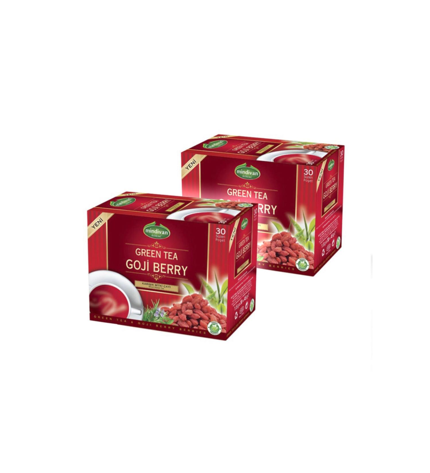 Mindivan Goji Tea 30 Filter Bags X 2 Pieces