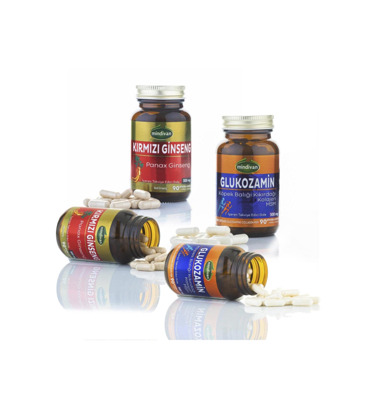 Mindivan Red Ginseng Extract and Glucosamine Capsule X 2 Pieces